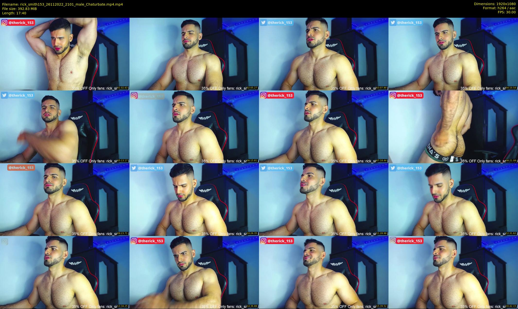 rick_smith153 — 18 minute Chaturbate male cam show recording, 1080p, Nov 26, 2022