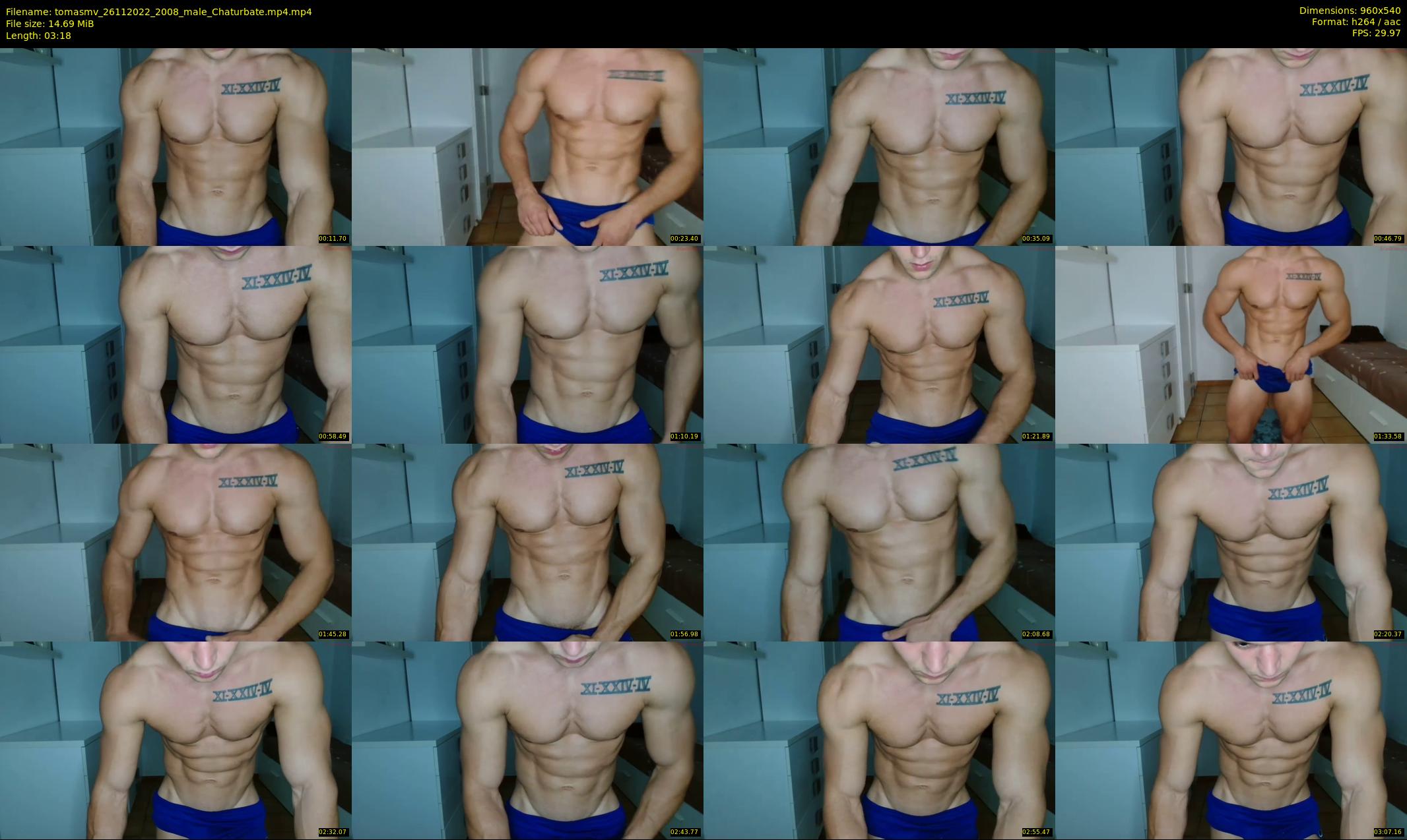 tomasmv — 4 minute Chaturbate male cam show recording, 480p, Nov 26, 2022