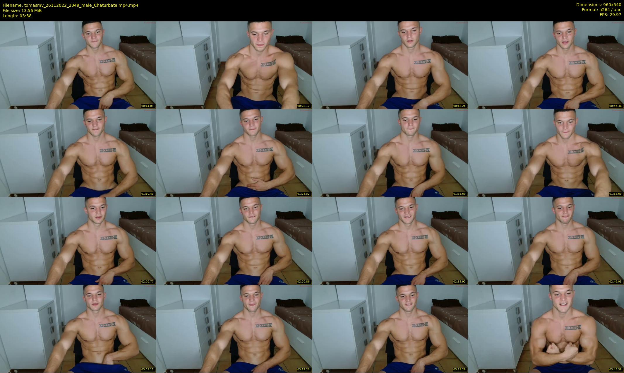 tomasmv — 4 minute Chaturbate male cam show recording, 480p, Nov 26, 2022