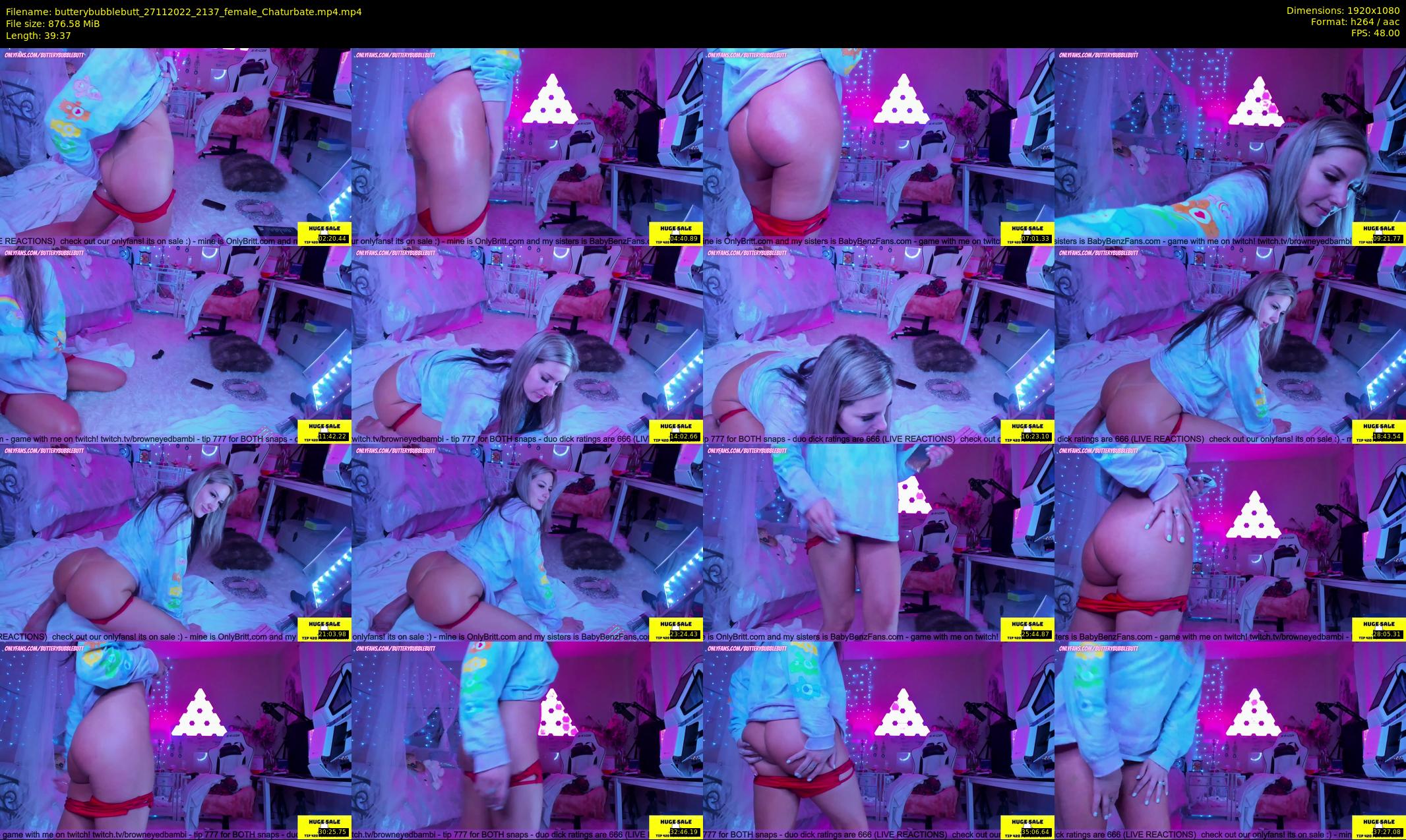 butterybubblebutt — 40 minute Chaturbate couple cam show recording, 1080p, Nov 27, 2022