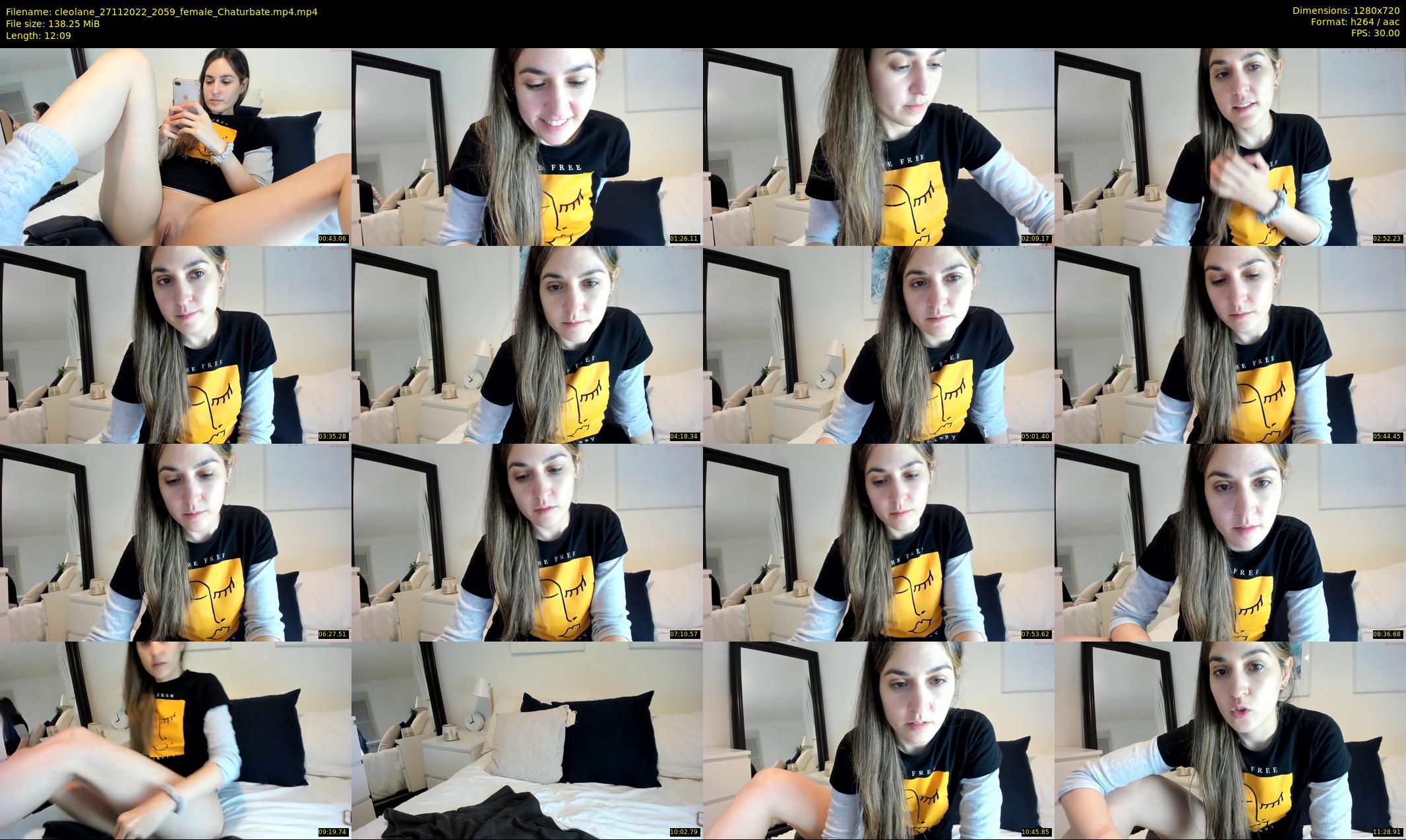 cleolane — 13 minute Chaturbate female cam show recording, 720p, Nov 27, 2022