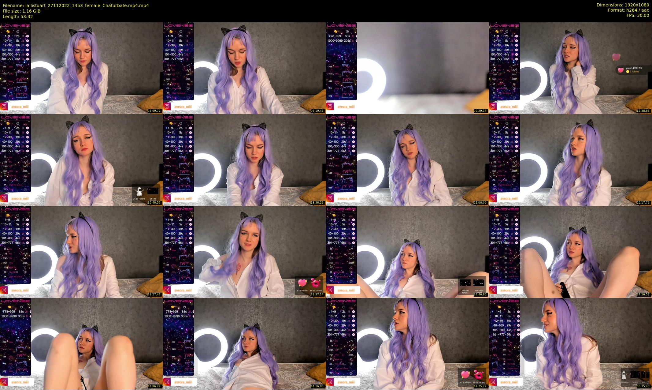 lallistuart — 54 minute Chaturbate female cam show recording, 1080p, Nov 27, 2022