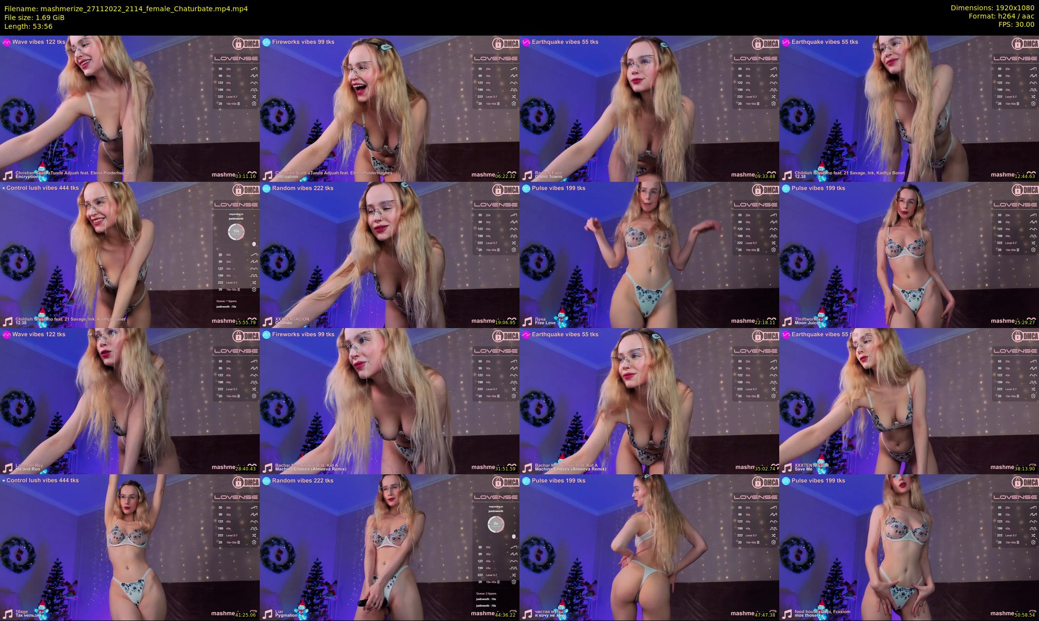 mashmerize — 54 minute Chaturbate female cam show recording, 1080p, Nov 27, 2022
