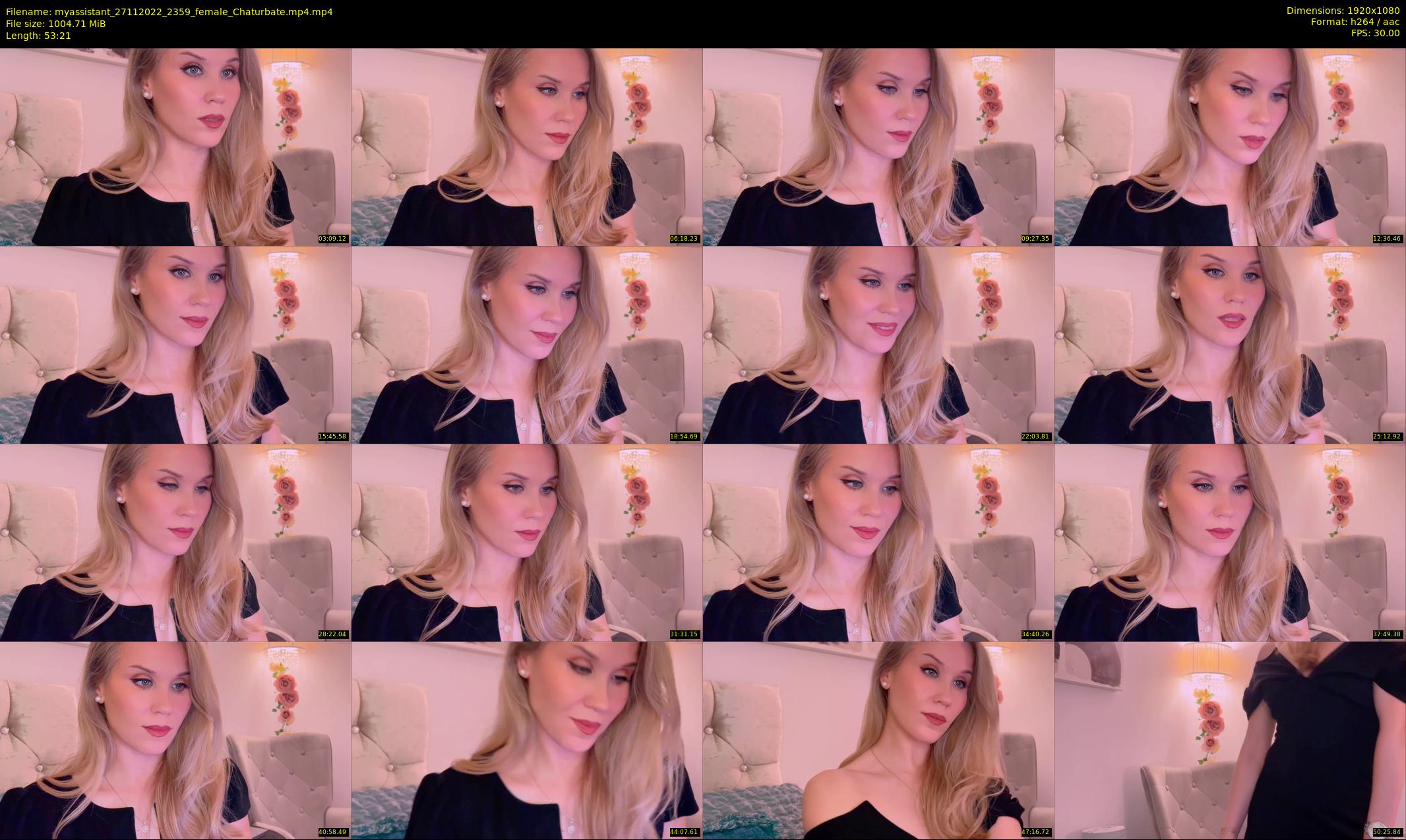 myassistant — 54 minute Chaturbate female cam show recording, 1080p, Nov 27, 2022
