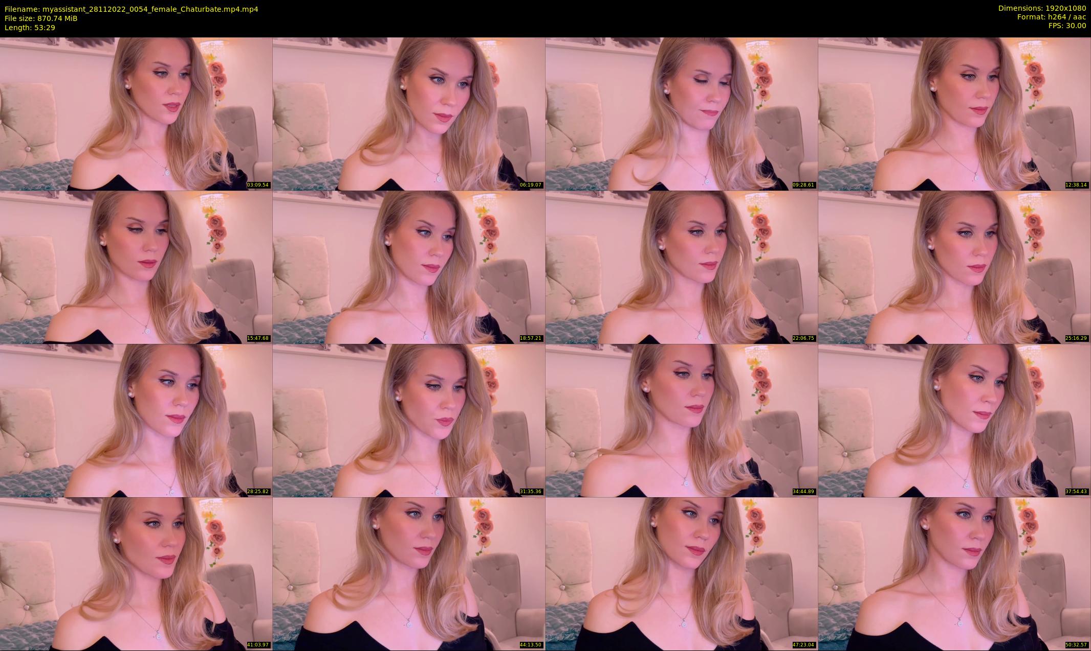 myassistant — 54 minute Chaturbate female cam show recording, 1080p, Nov 28, 2022