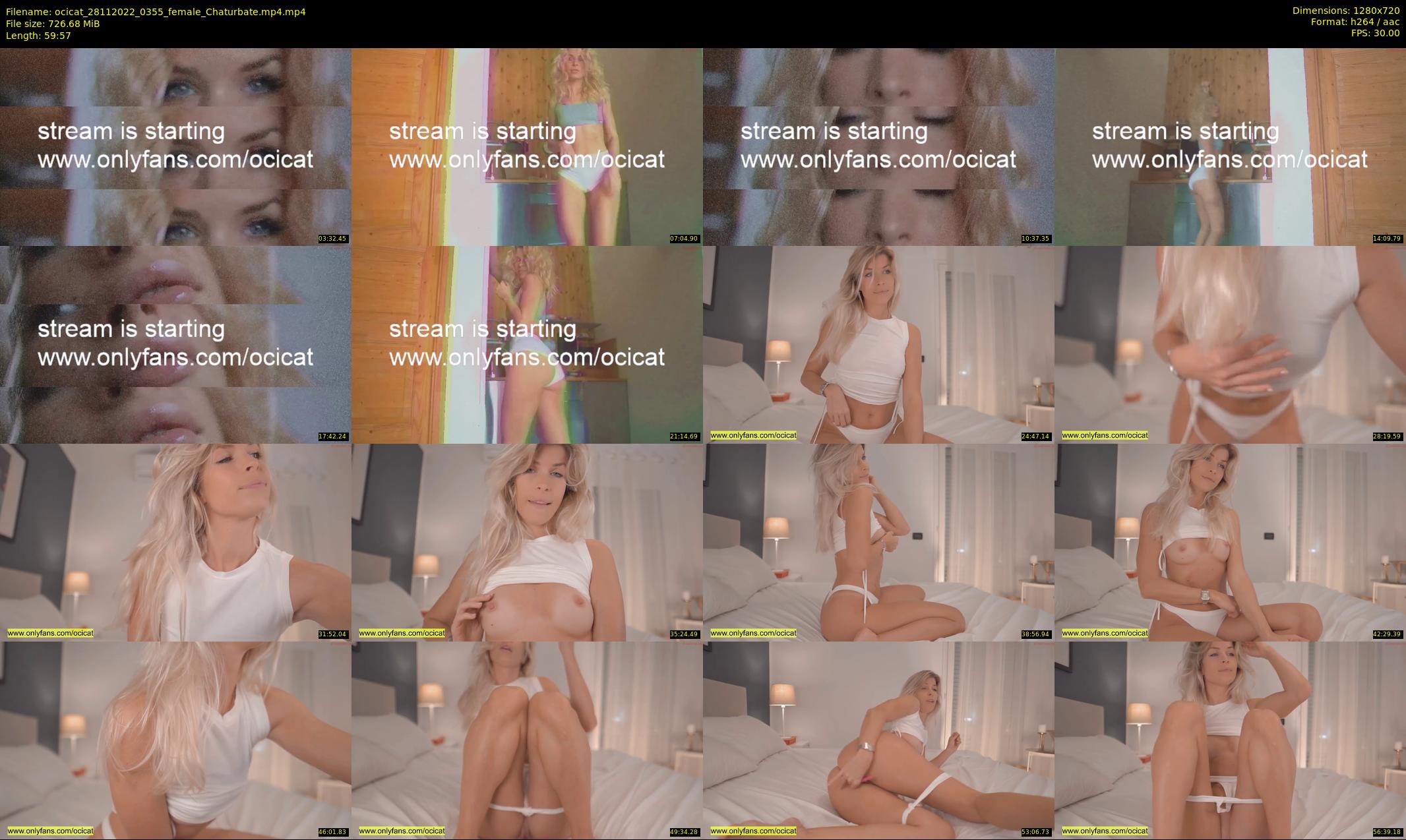 ocicat — 60 minute Chaturbate female cam show recording, 720p, Nov 28, 2022