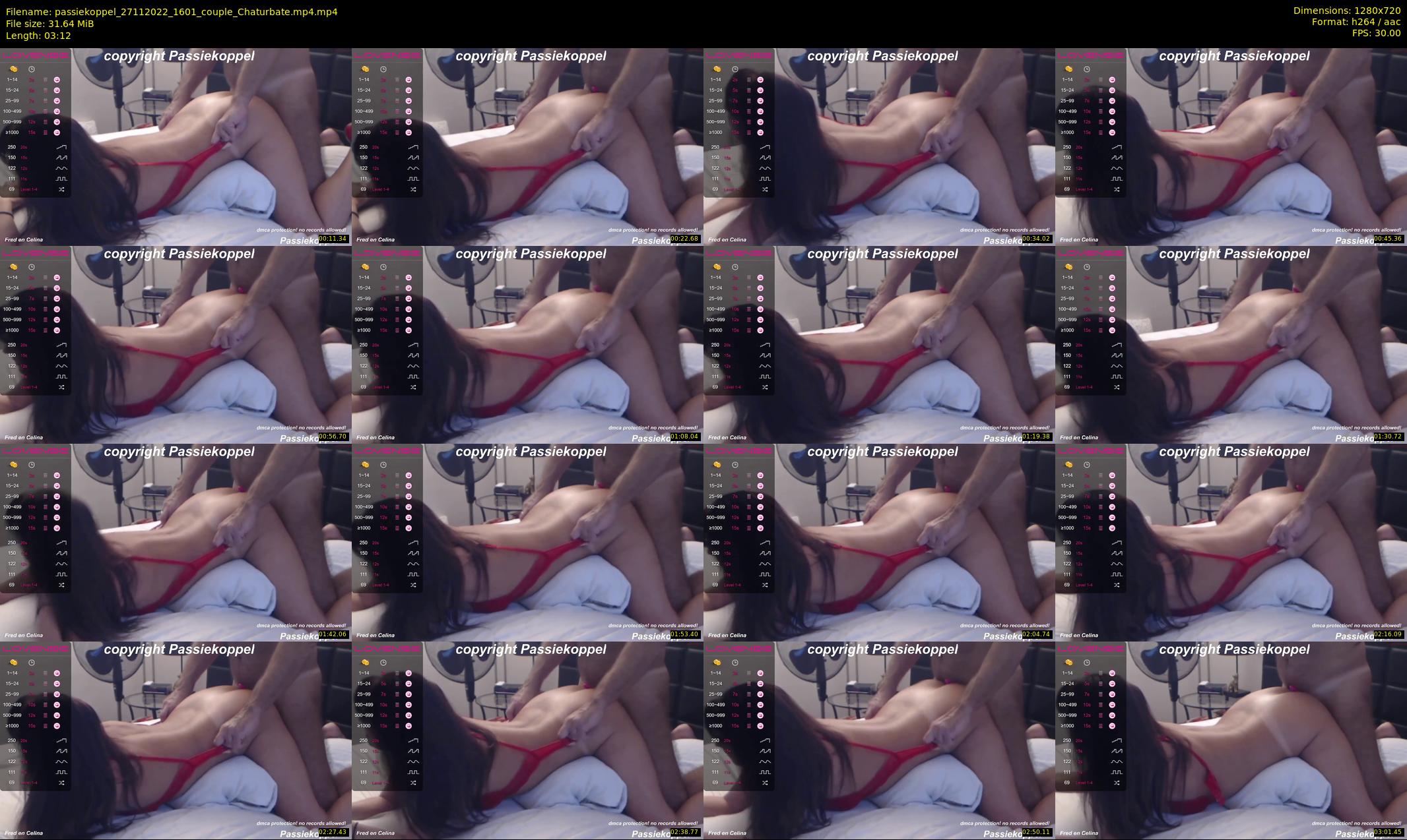 passiekoppel — 4 minute Chaturbate couple cam show recording, 720p, Nov 27, 2022