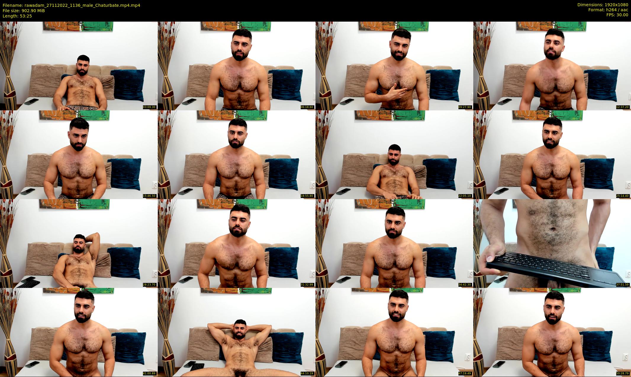 rawadam — 54 minute Chaturbate male cam show recording, 1080p, Nov 27, 2022