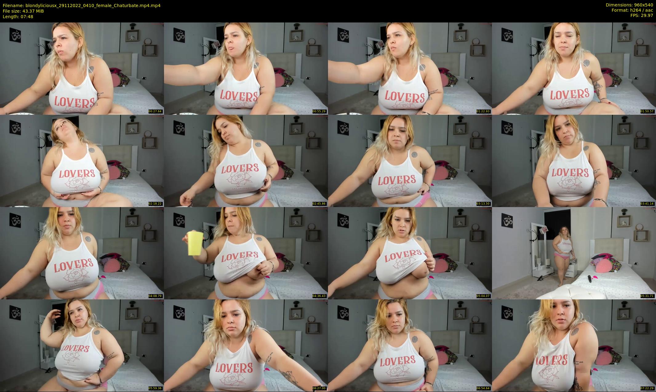 blondyliciousx — 8 minute Chaturbate female cam show recording, 480p, Nov 29, 2022