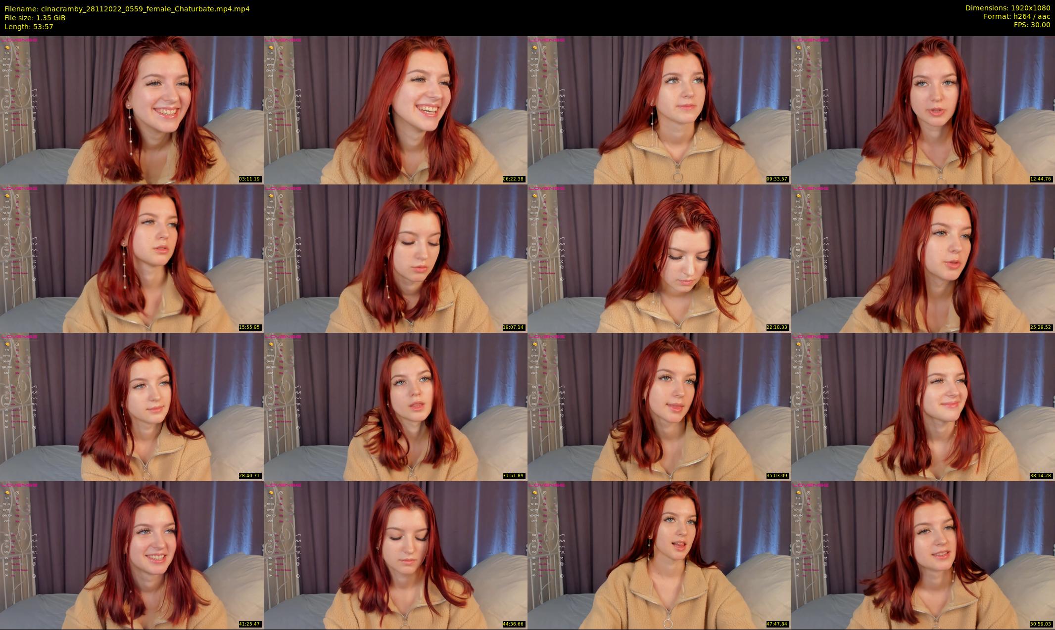 cinacramby — 54 minute Chaturbate female cam show recording, 1080p, Nov 28, 2022