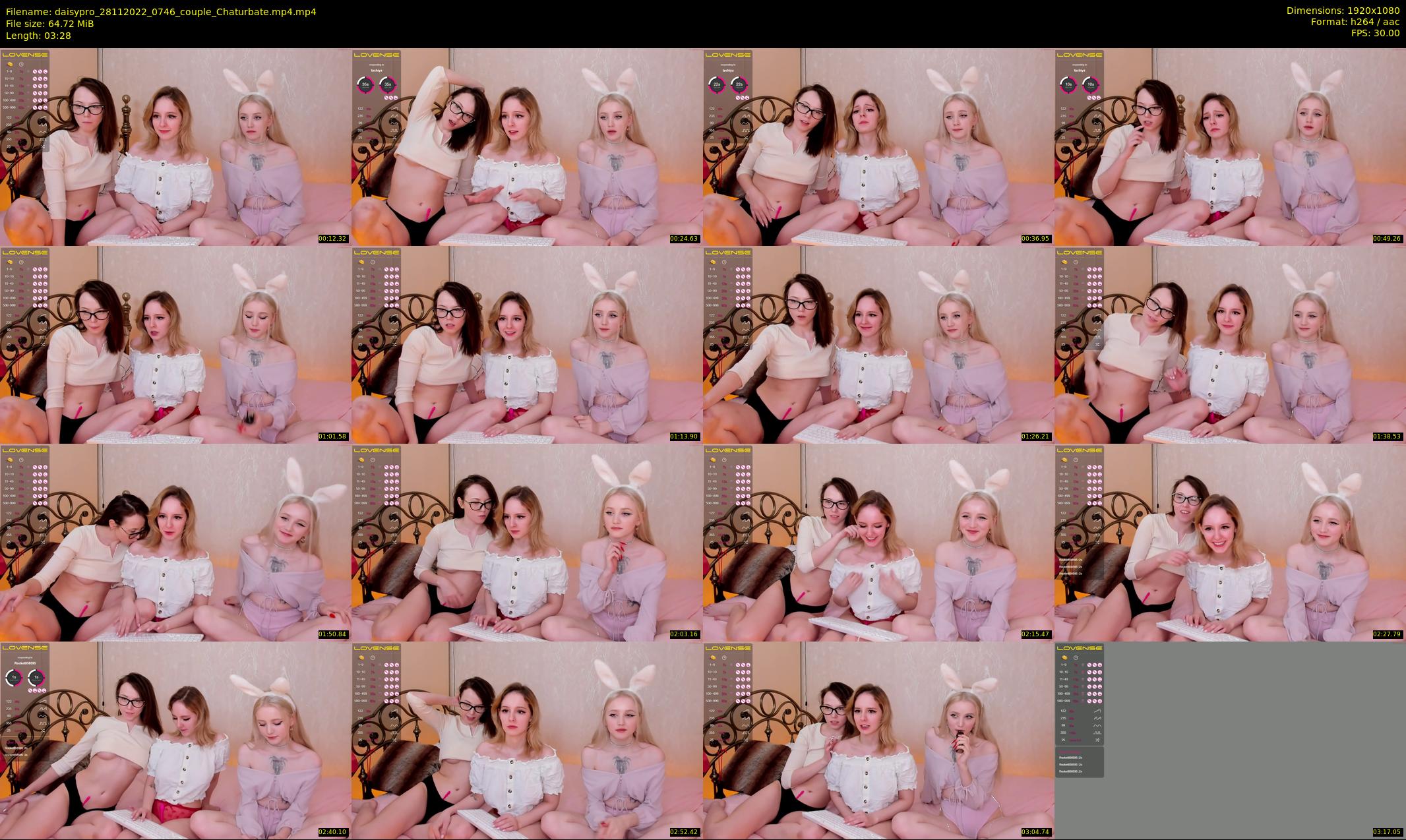 daisypro — 4 minute Chaturbate couple cam show recording, 1080p, Nov 28, 2022