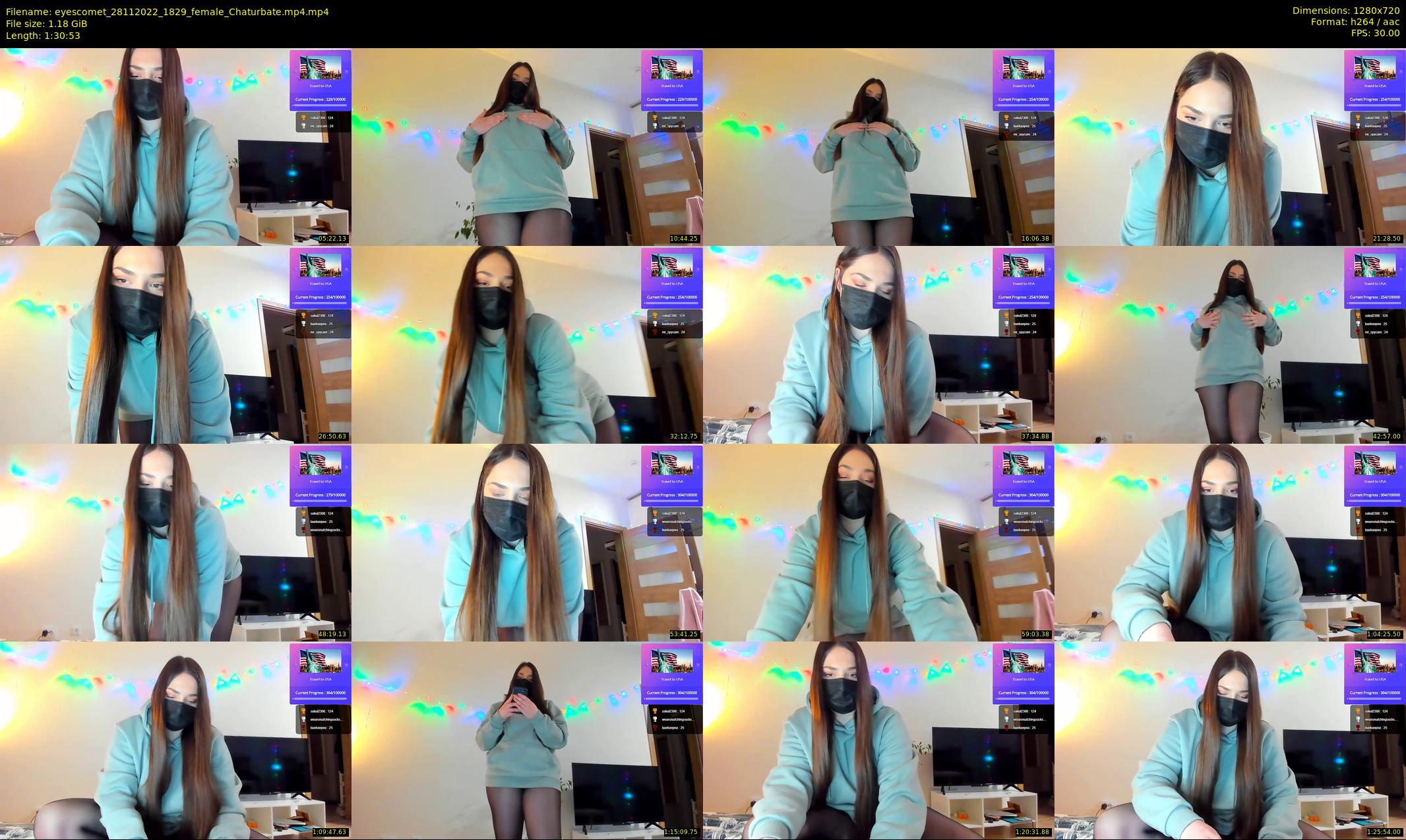 eyescomet — 91 minute Chaturbate female cam show recording, 720p, Nov 28, 2022