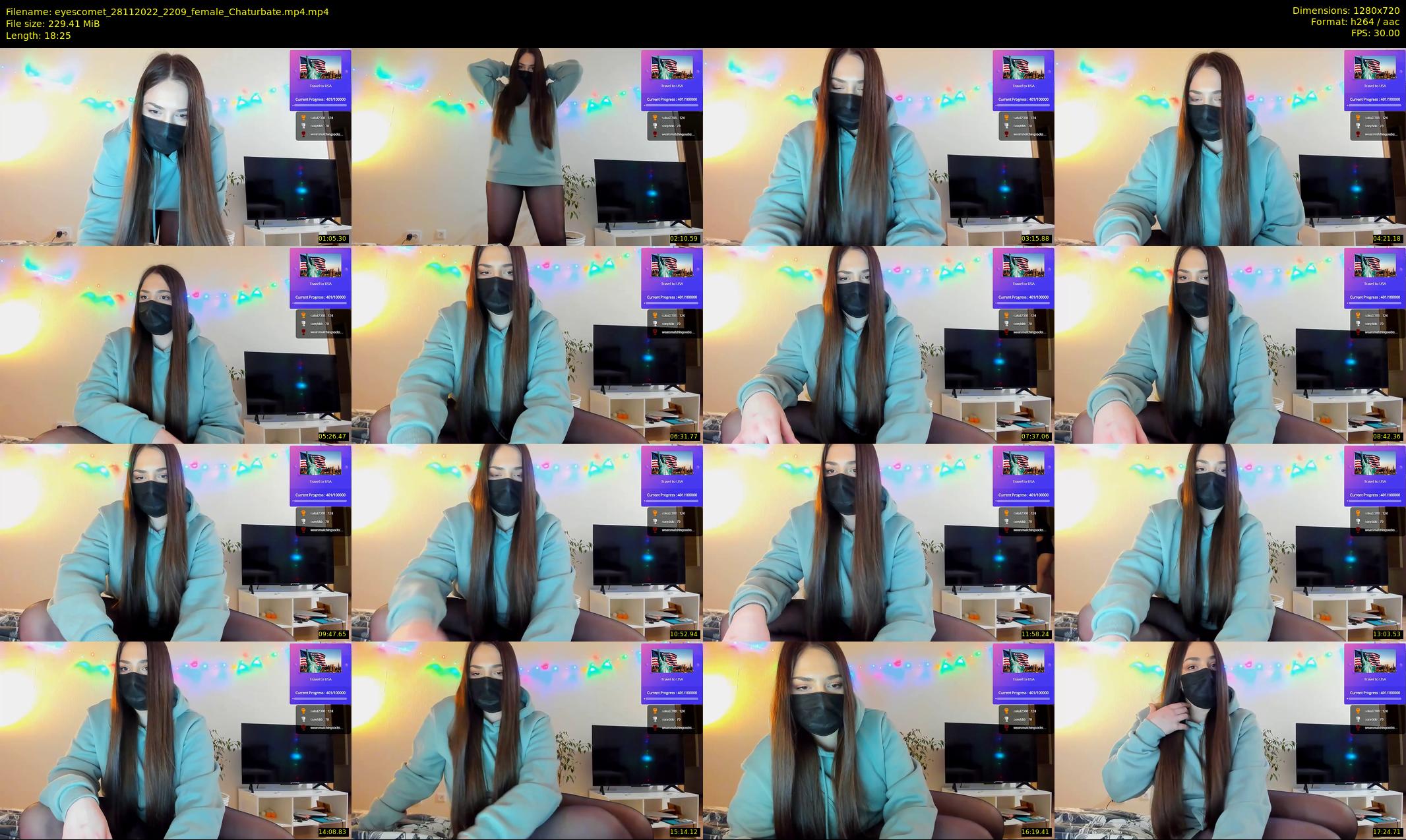 eyescomet — 19 minute Chaturbate female cam show recording, 720p, Nov 28, 2022