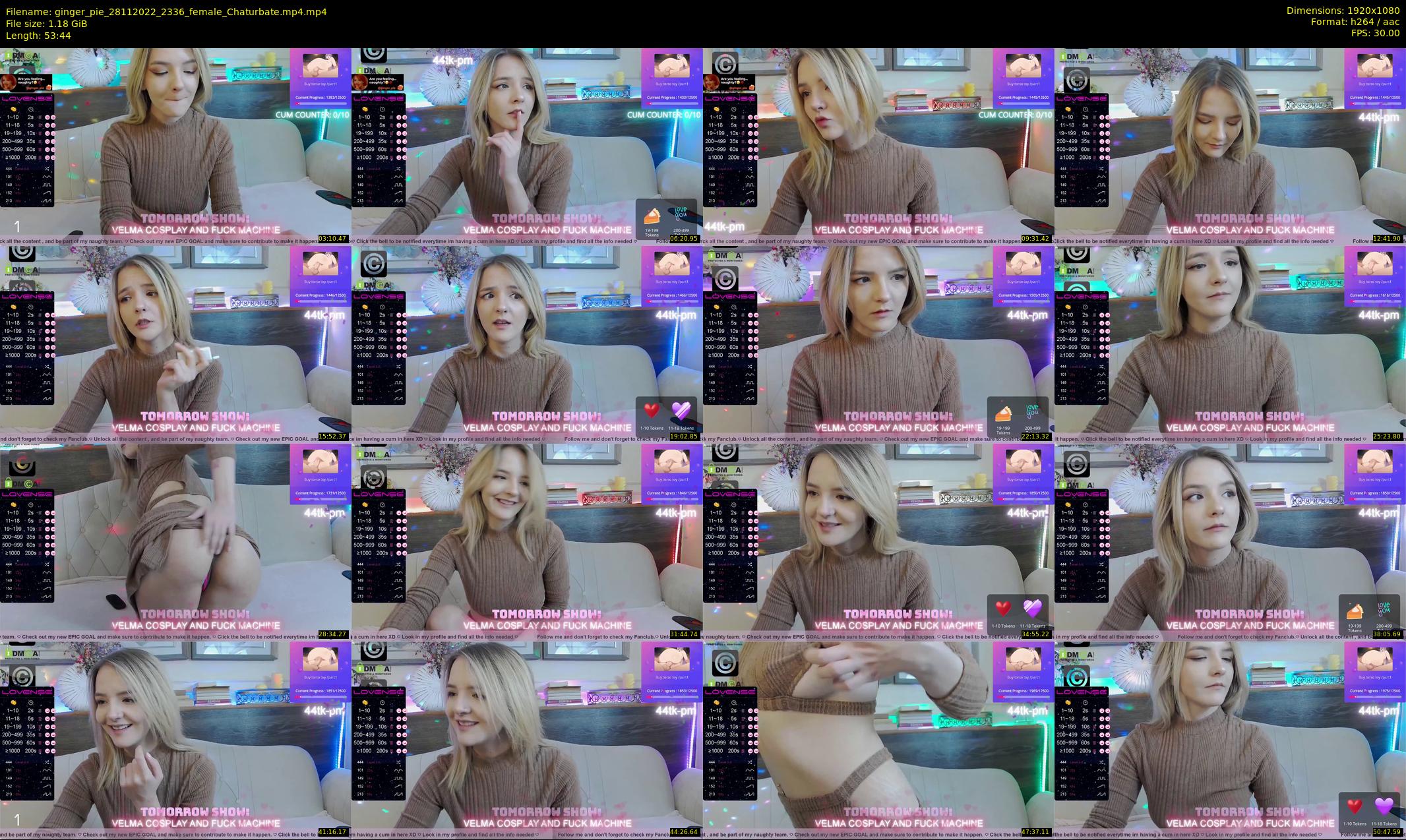 ginger_pie — 54 minute Chaturbate female cam show recording, 1080p, Nov 28, 2022