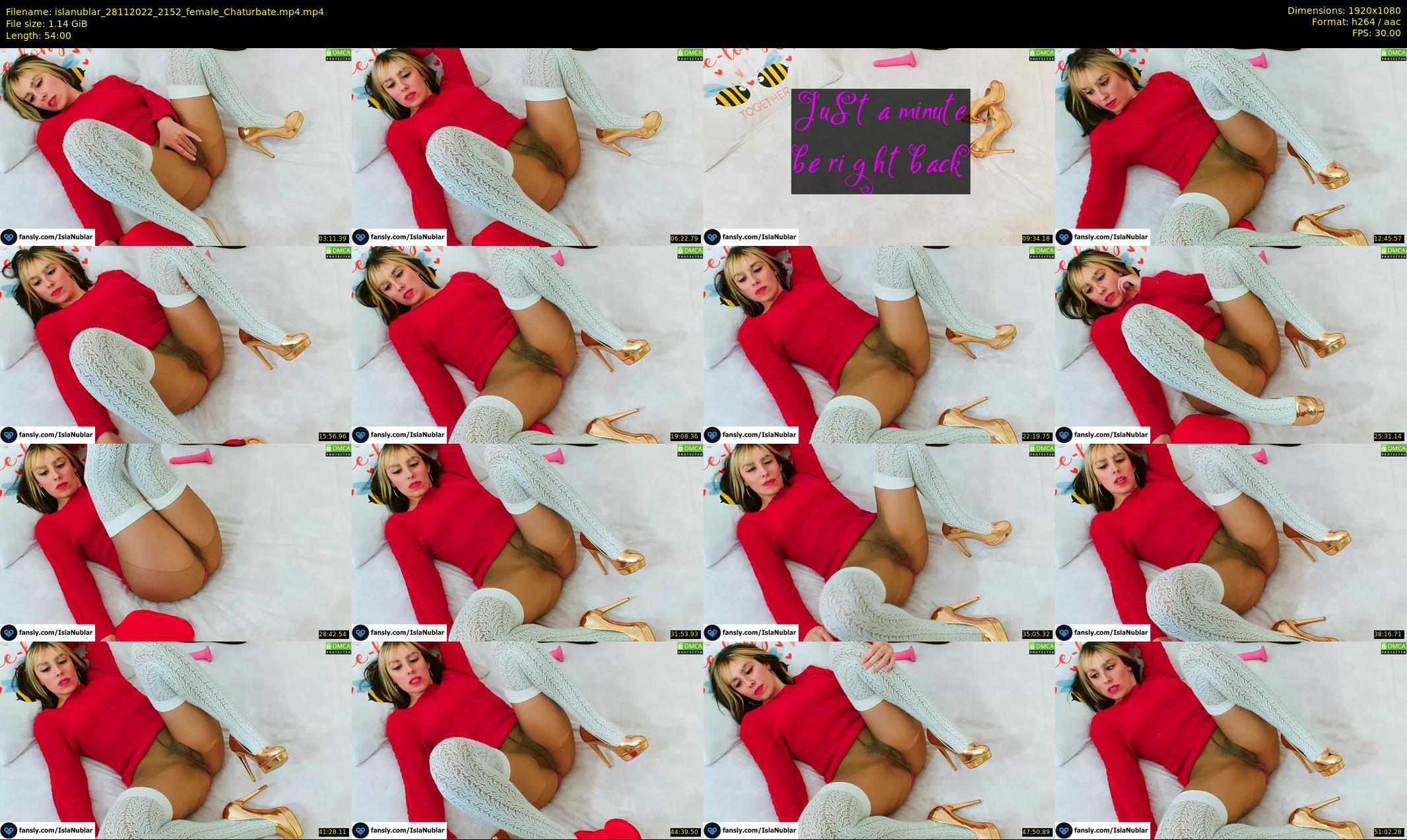 islanublar — 54 minute Chaturbate female cam show recording, 1080p, Nov 28, 2022