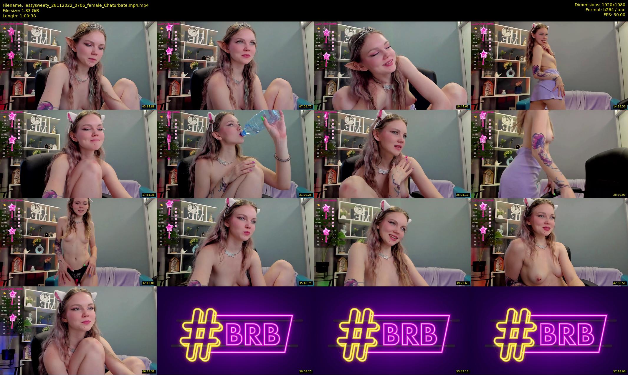 lessysweety — 61 minute Chaturbate female cam show recording, 1080p, Nov 28, 2022