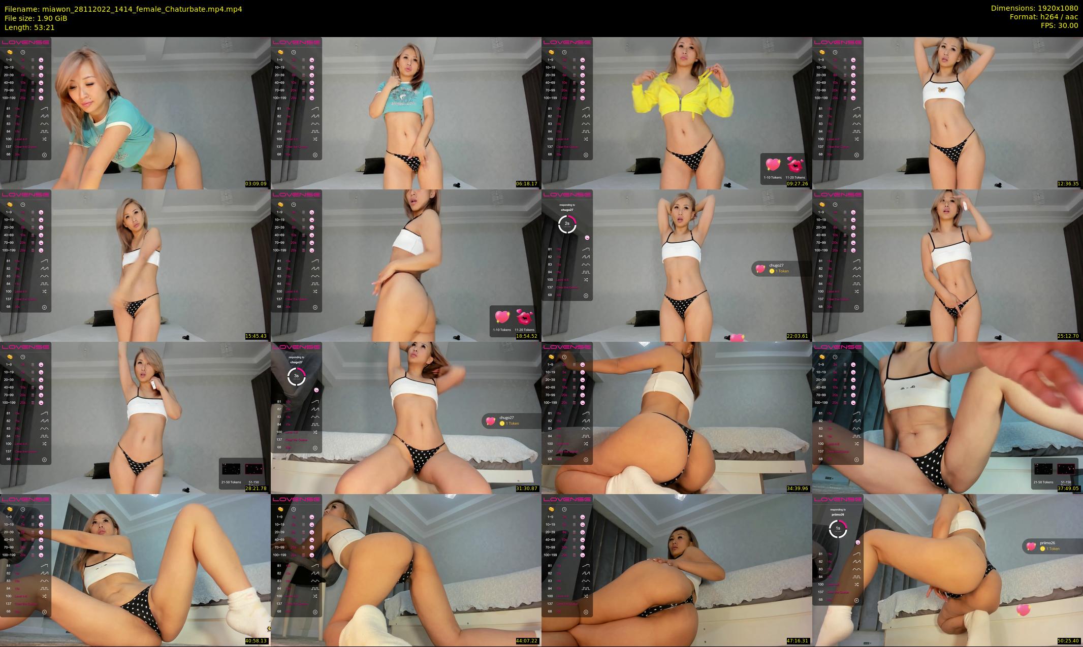 miawon — 54 minute Chaturbate female cam show recording, 1080p, Nov 28, 2022