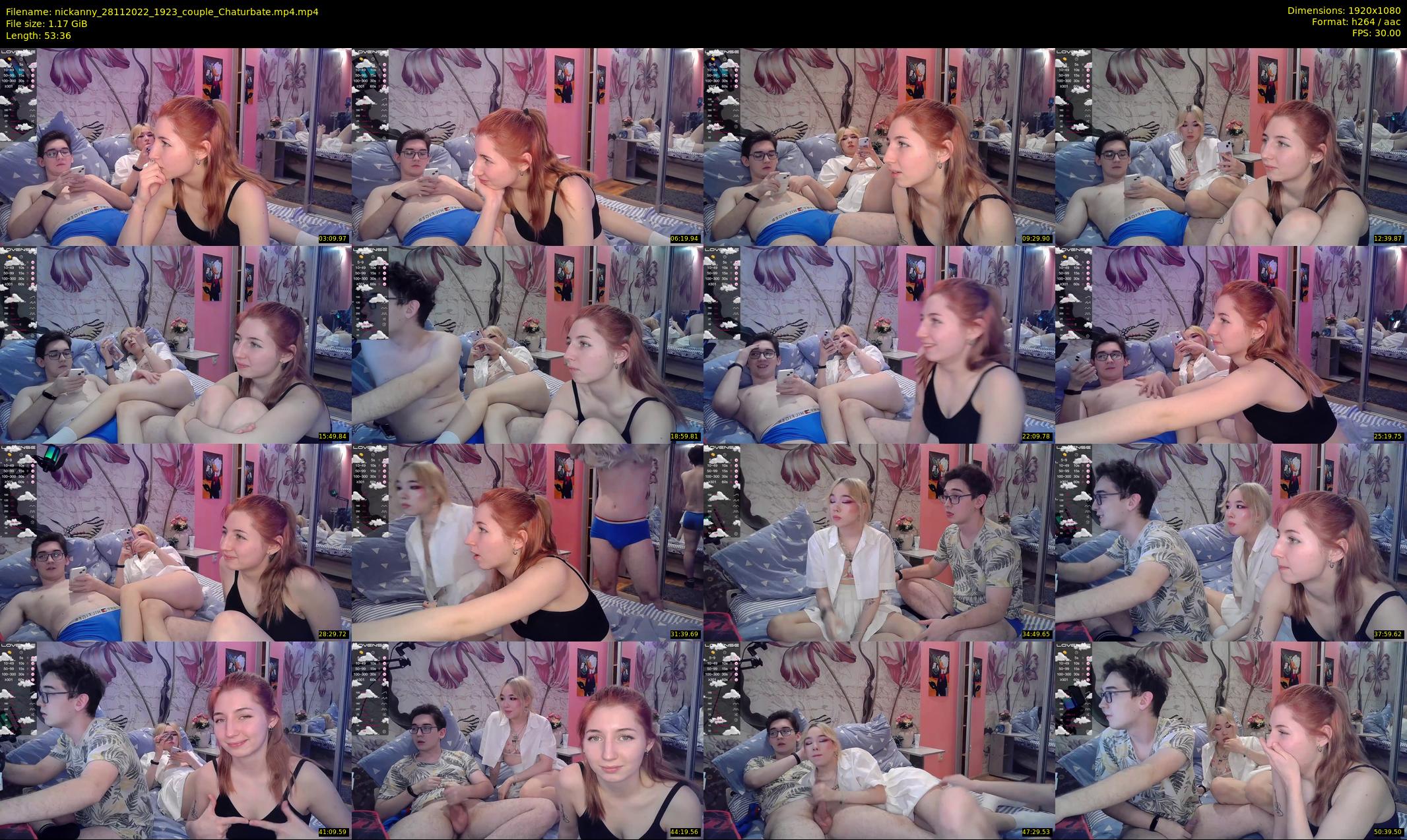 nickanny — 54 minute Chaturbate couple cam show recording, 1080p, Nov 28, 2022