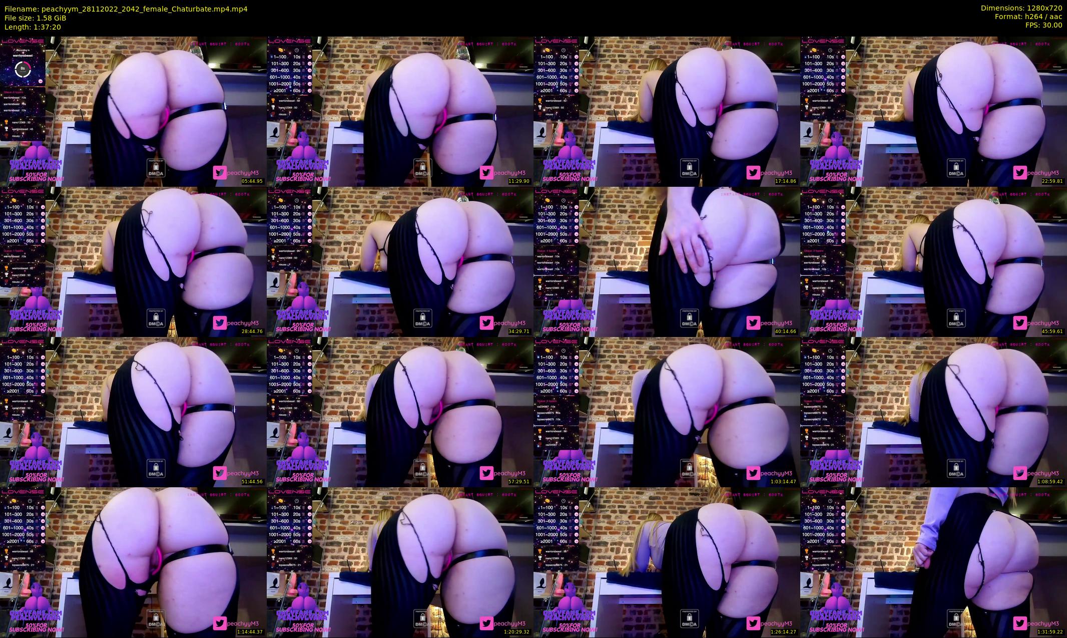 peachyym — 98 minute Chaturbate female cam show recording, 720p, Nov 28, 2022