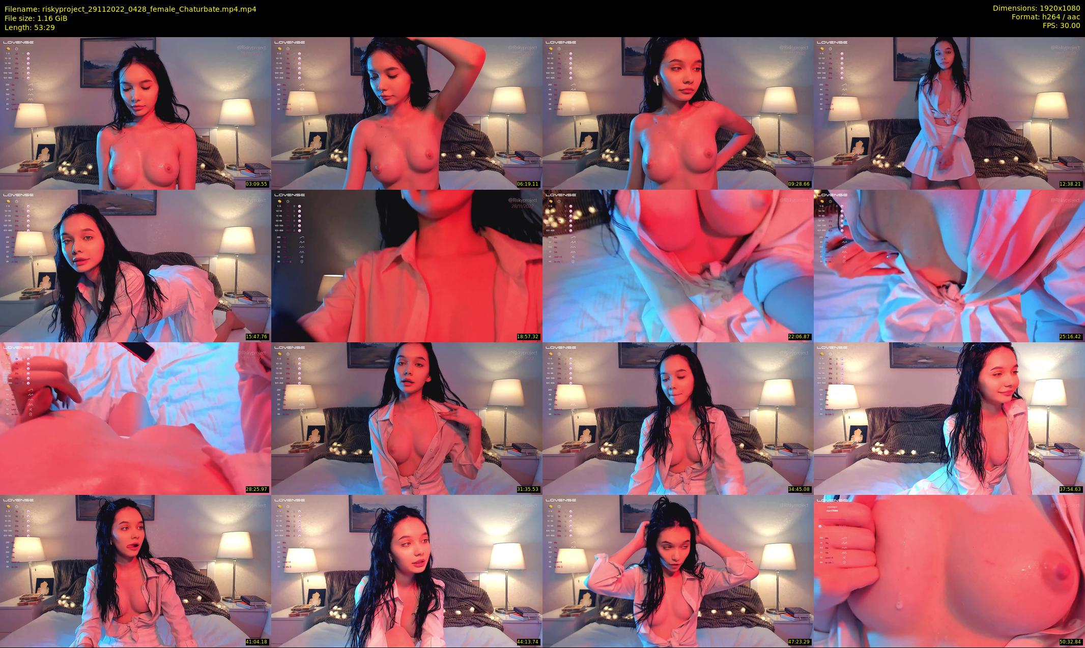 riskyproject — 54 minute Chaturbate couple cam show recording, 1080p, Nov 29, 2022