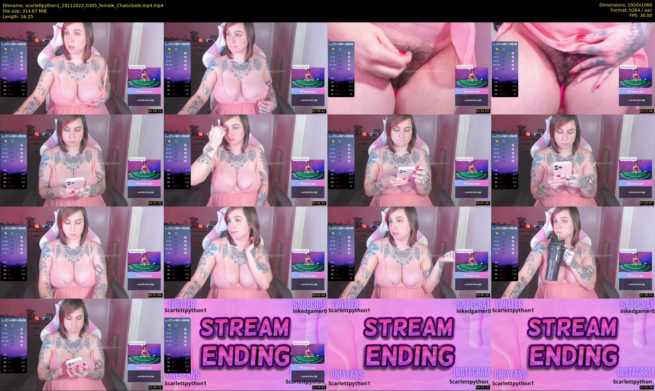scarlettpython1 — 17 minute Chaturbate female cam show recording, 1080p, Nov 29, 2022