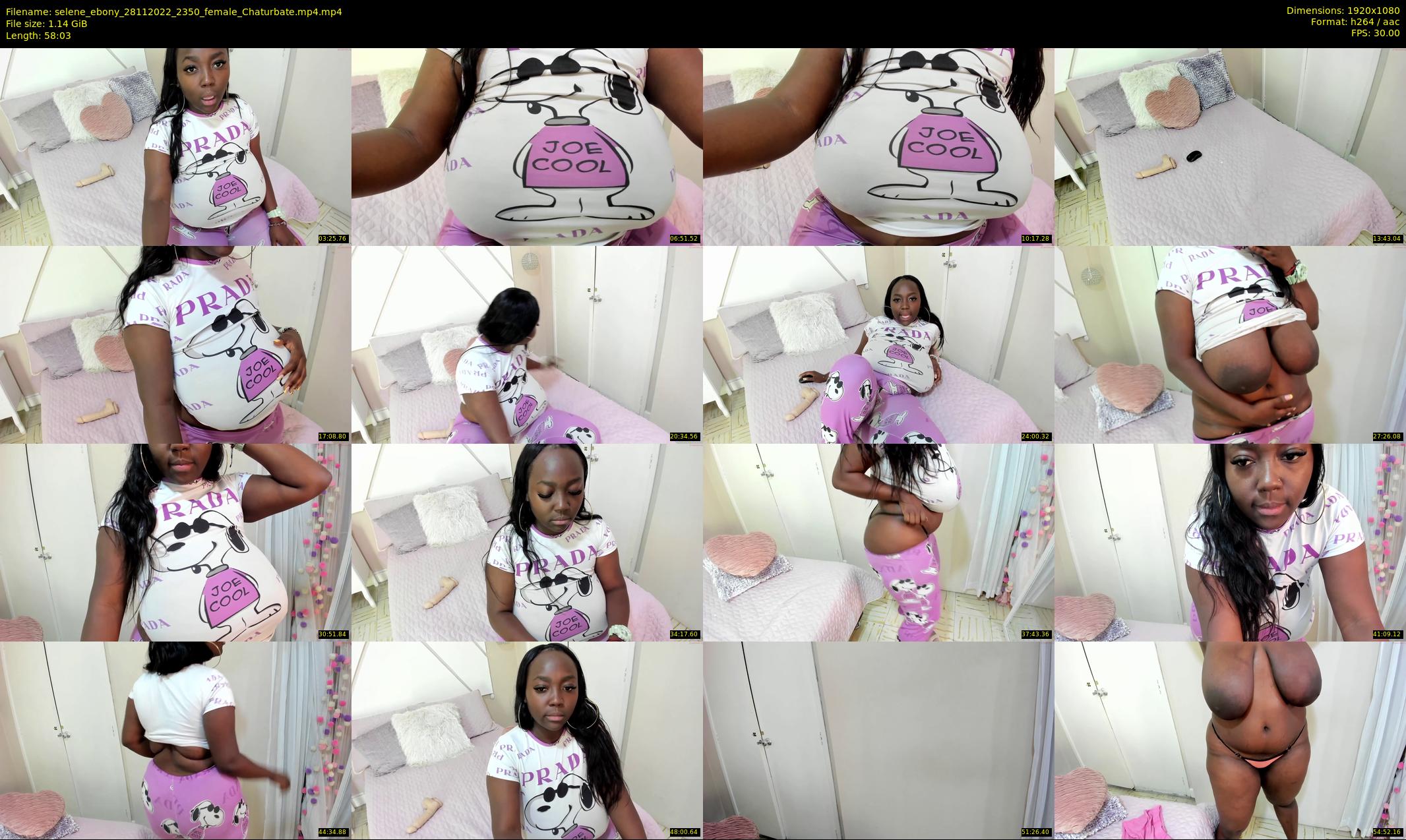 selene_ebony — 59 minute Chaturbate female cam show recording, 1080p, Nov 28, 2022