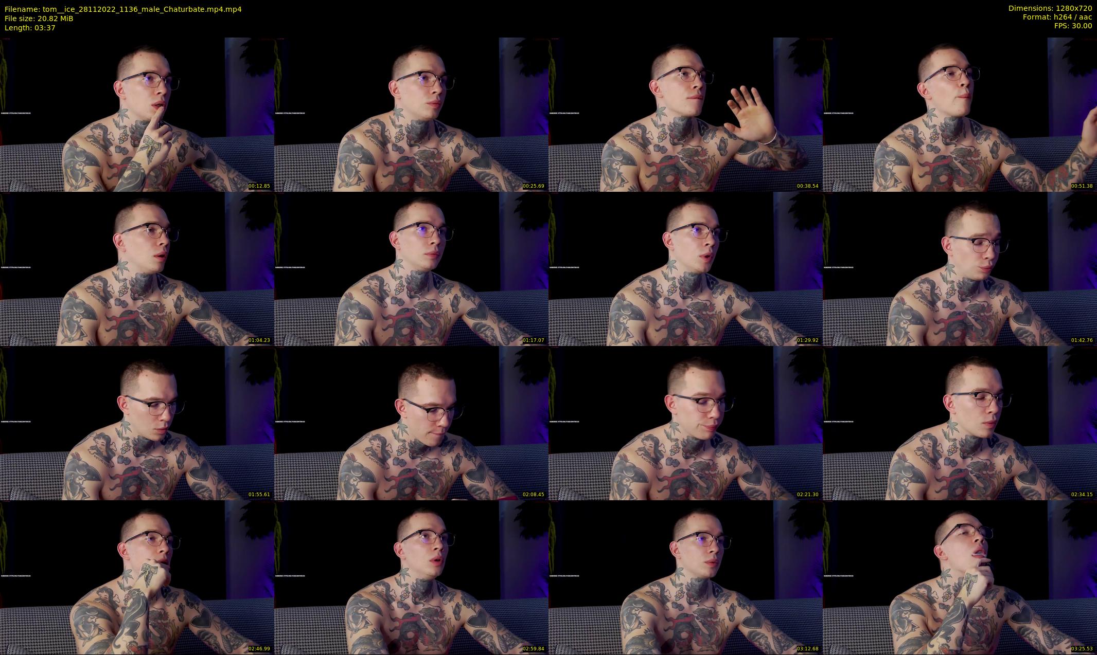 tom__ice — 4 minute Chaturbate male cam show recording, 720p, Nov 28, 2022