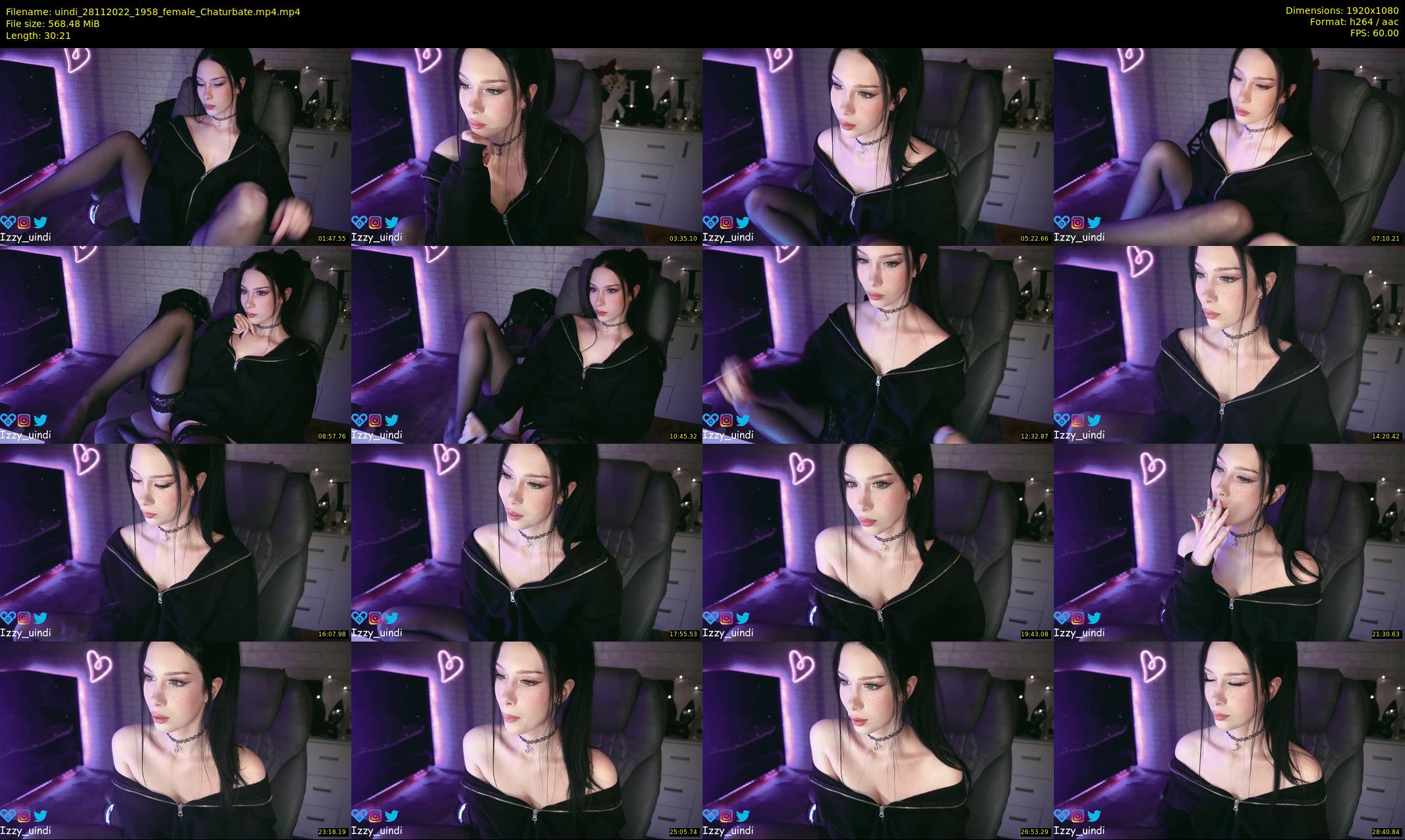 uindi — 31 minute Chaturbate female cam show recording, 1080p, Nov 28, 2022