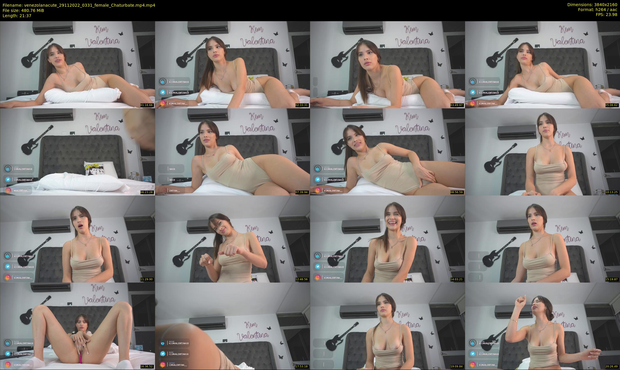 venezolanacute — 22 minute Chaturbate female cam show recording, 4K, Nov 29, 2022