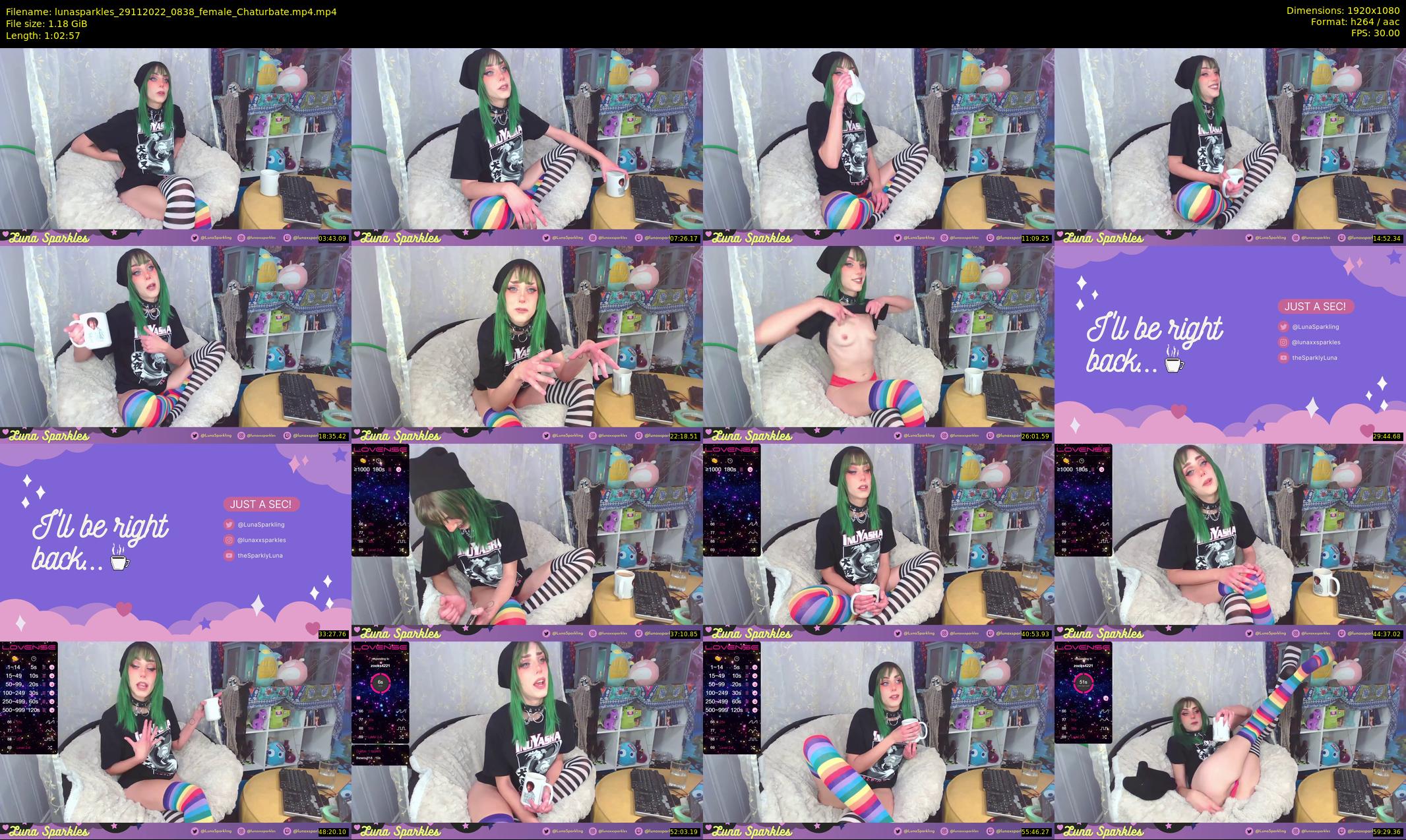 lunasparkles — 63 minute Chaturbate female cam show recording, 1080p, Nov 29, 2022