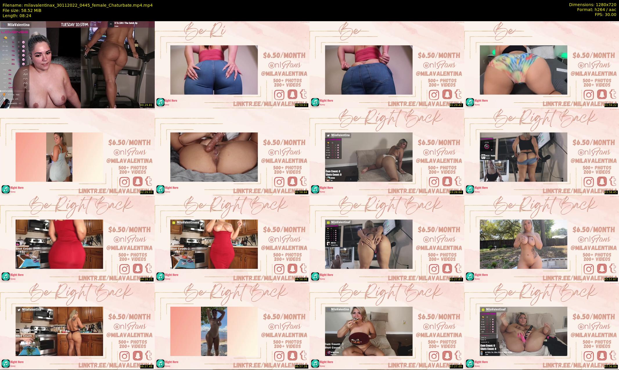 milavalentinax — 9 minute Chaturbate female cam show recording, 720p, Nov 30, 2022