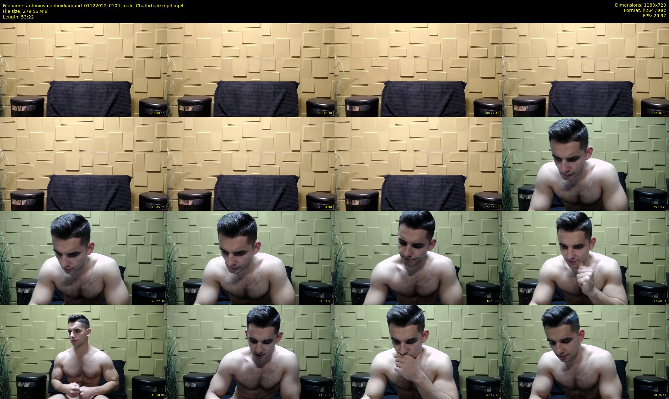 antoniovalentinidiamond — 54 minute Chaturbate male cam show recording, 720p, Dec 1, 2022