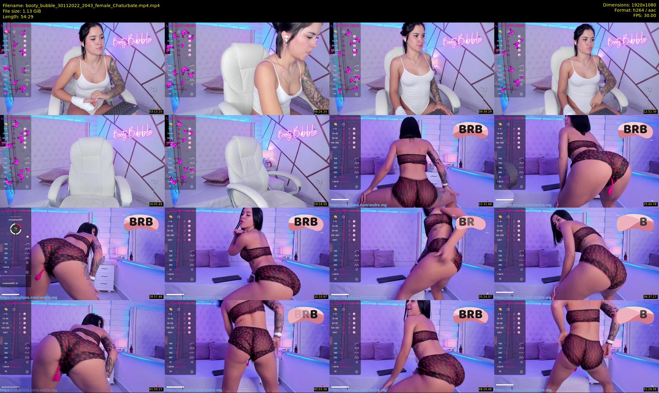 booty_bubble — 55 minute Chaturbate female cam show recording, 1080p, Nov 30, 2022