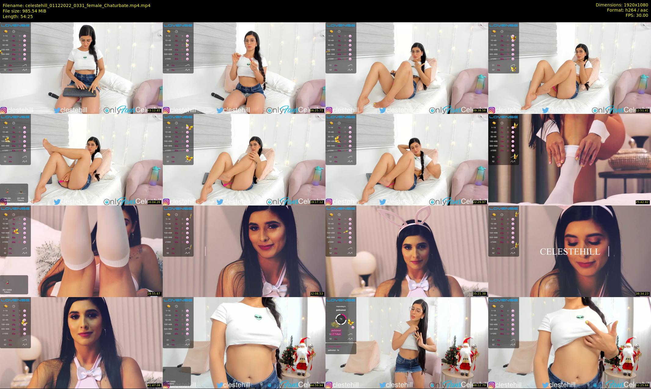 celestehill — 55 minute Chaturbate female cam show recording, 1080p, Dec 1, 2022