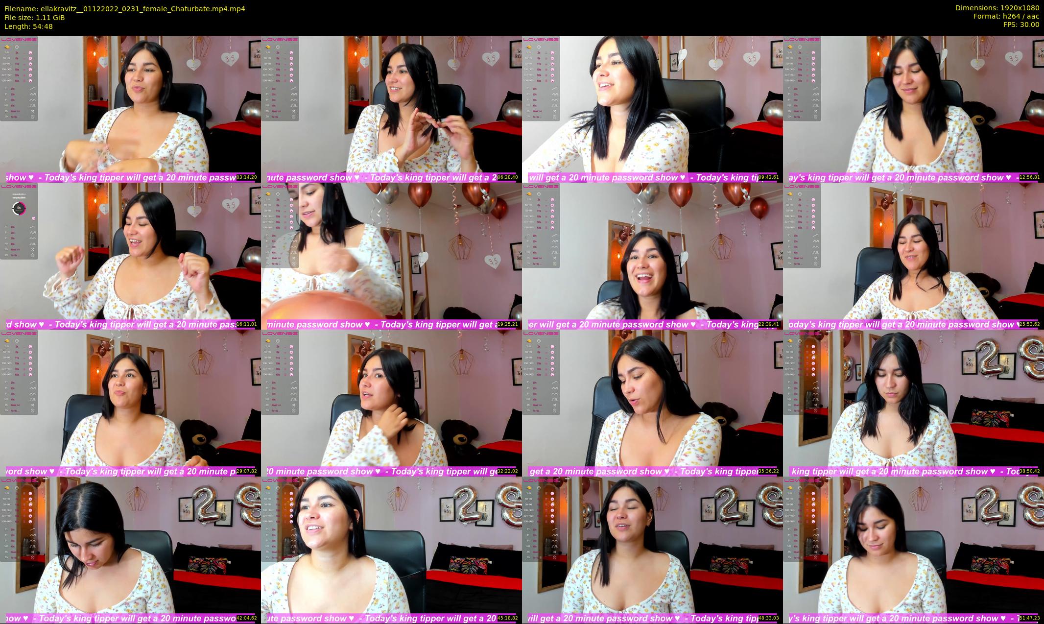 ellakravitz_ — 55 minute Chaturbate female cam show recording, 1080p, Dec 1, 2022