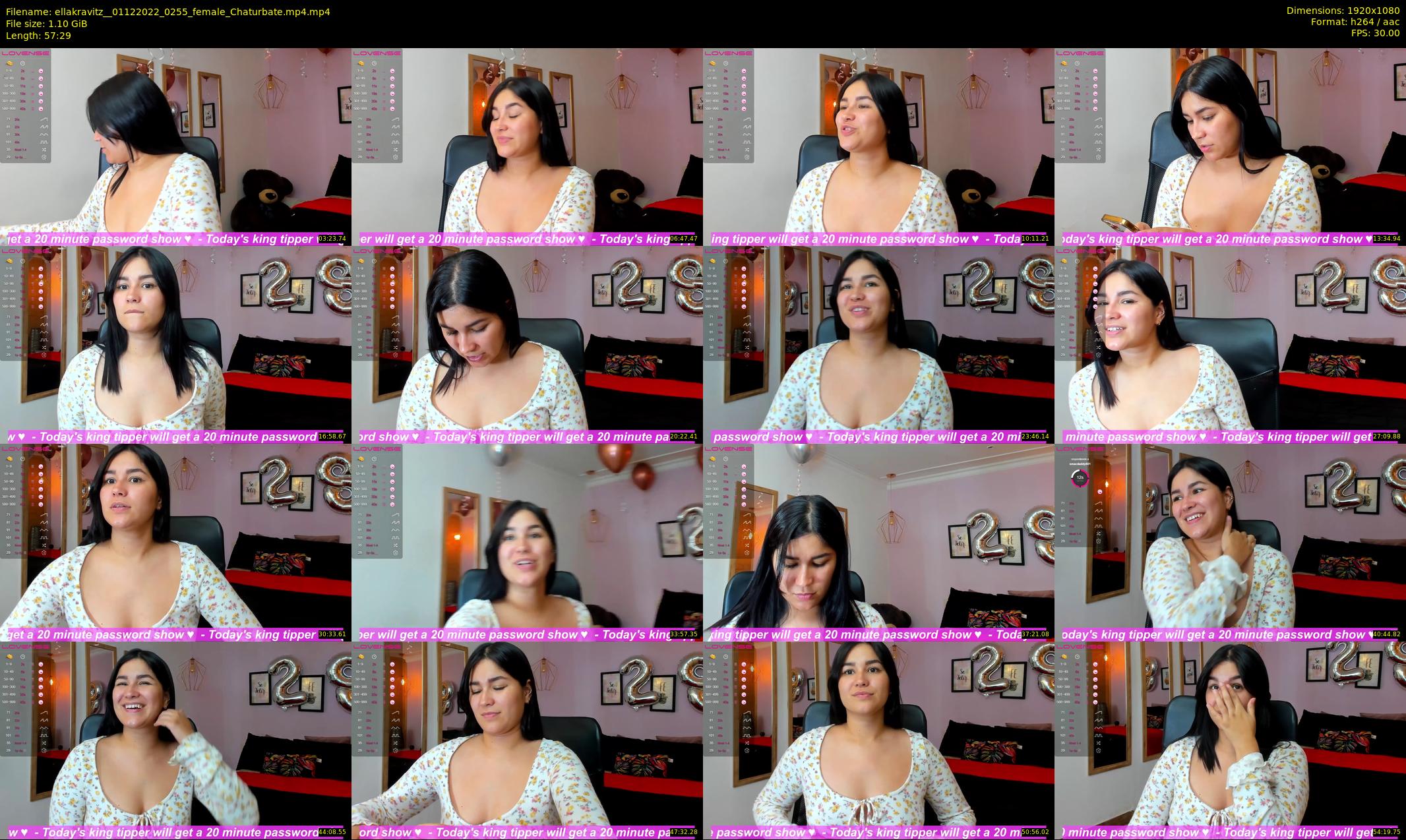 ellakravitz_ — 58 minute Chaturbate female cam show recording, 1080p, Dec 1, 2022