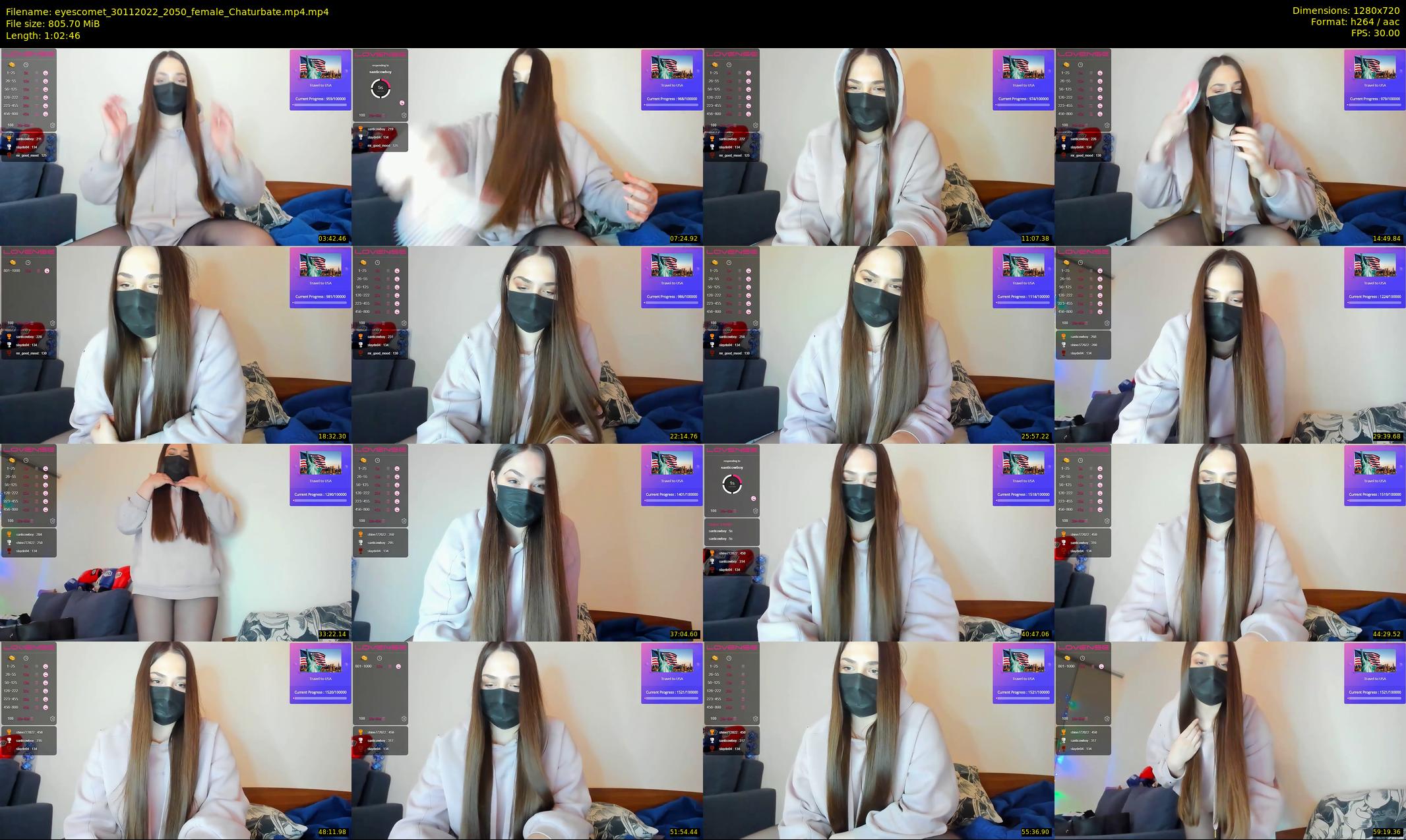eyescomet — 63 minute Chaturbate female cam show recording, 720p, Nov 30, 2022