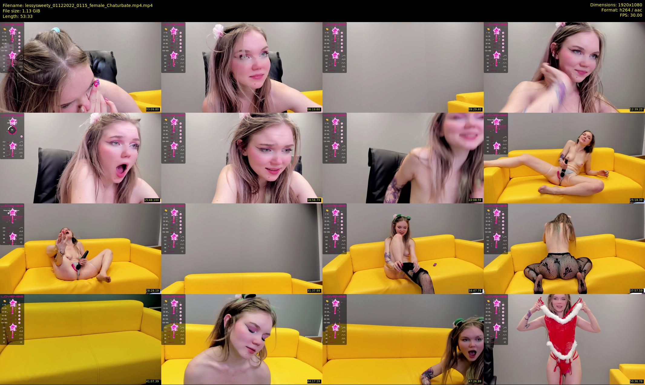 lessysweety — 54 minute Chaturbate female cam show recording, 1080p, Dec 1, 2022