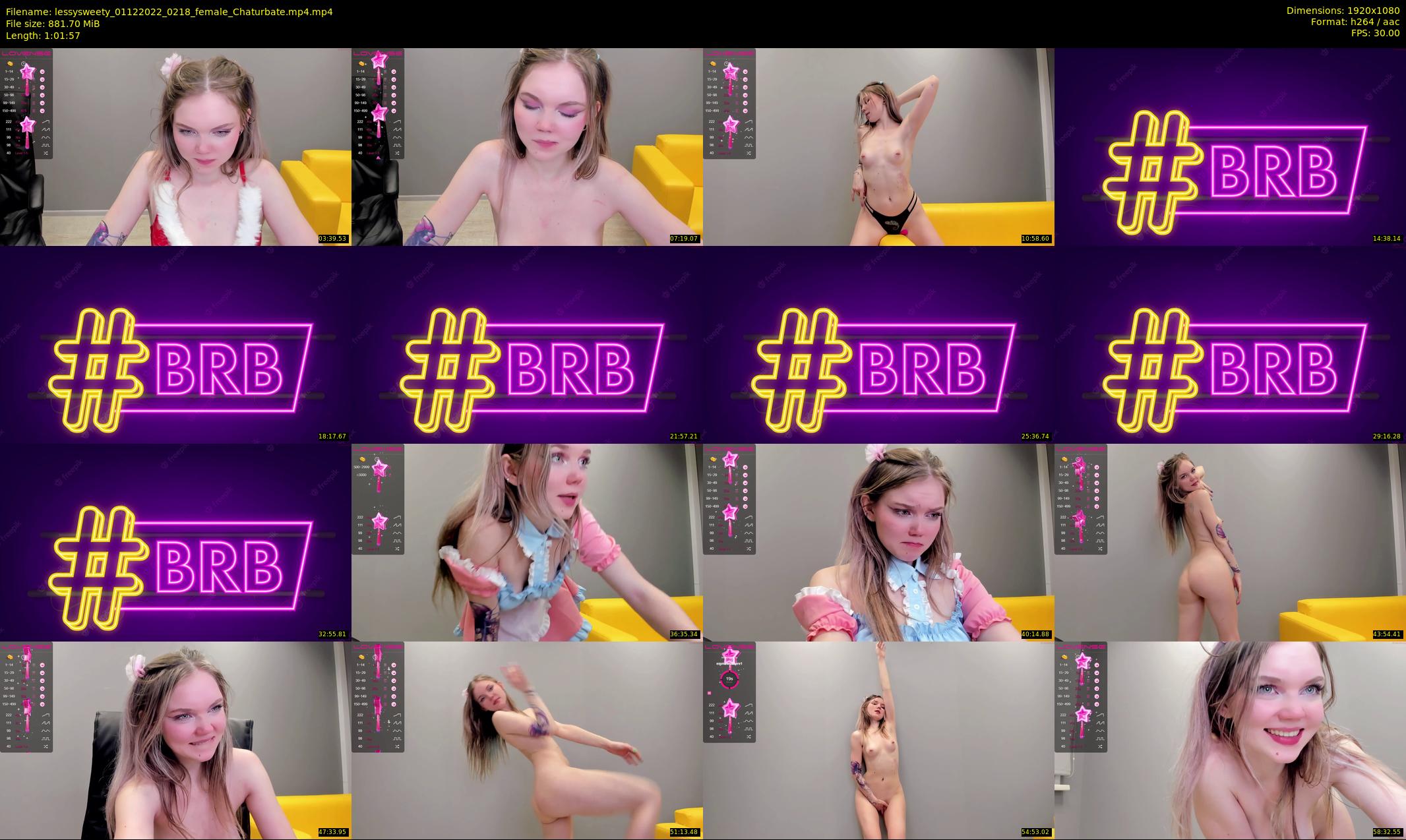 lessysweety — 62 minute Chaturbate female cam show recording, 1080p, Dec 1, 2022