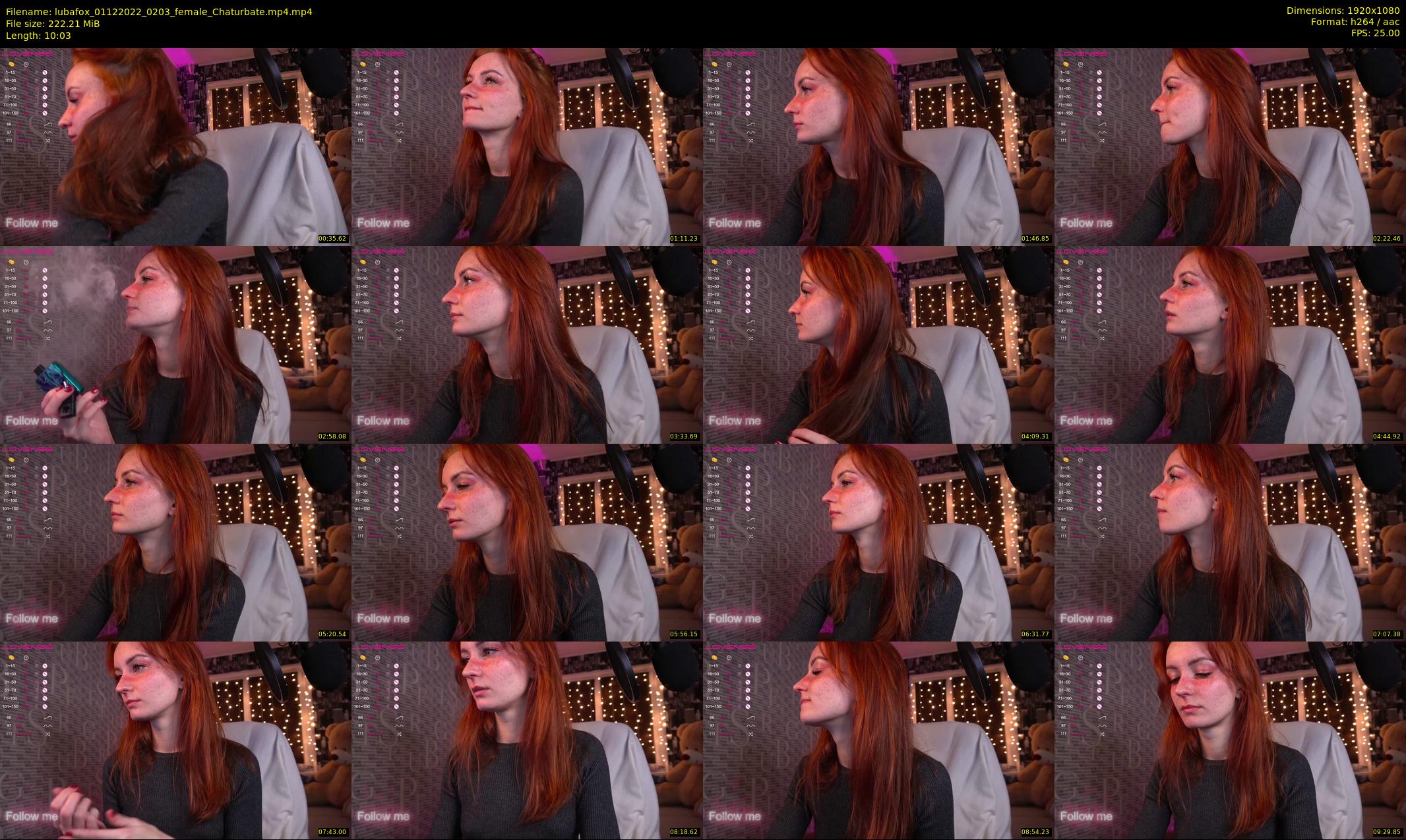 lubafox — 11 minute Chaturbate female cam show recording, 1080p, Dec 1, 2022