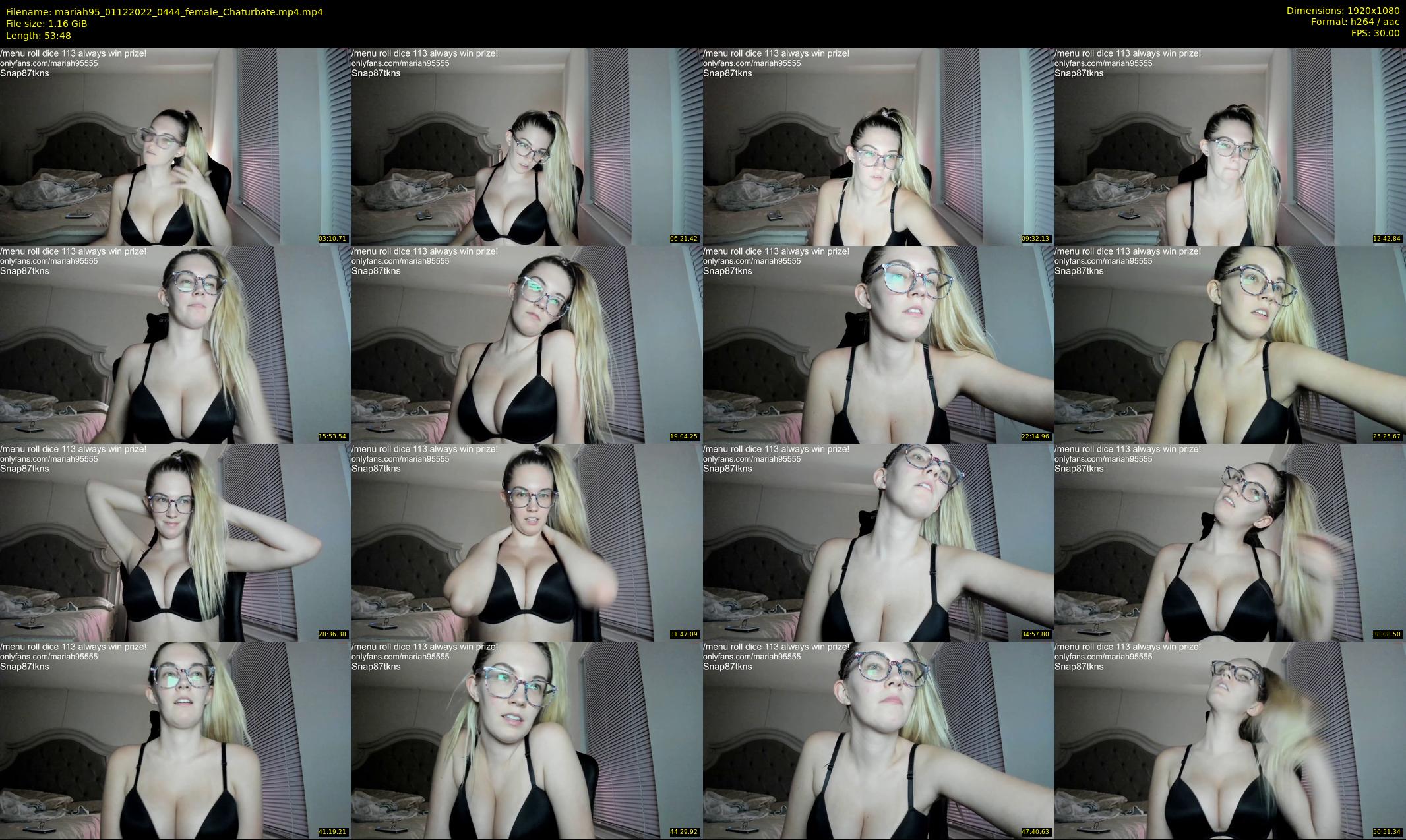mariah95 — 54 minute Chaturbate female cam show recording, 1080p, Dec 1, 2022