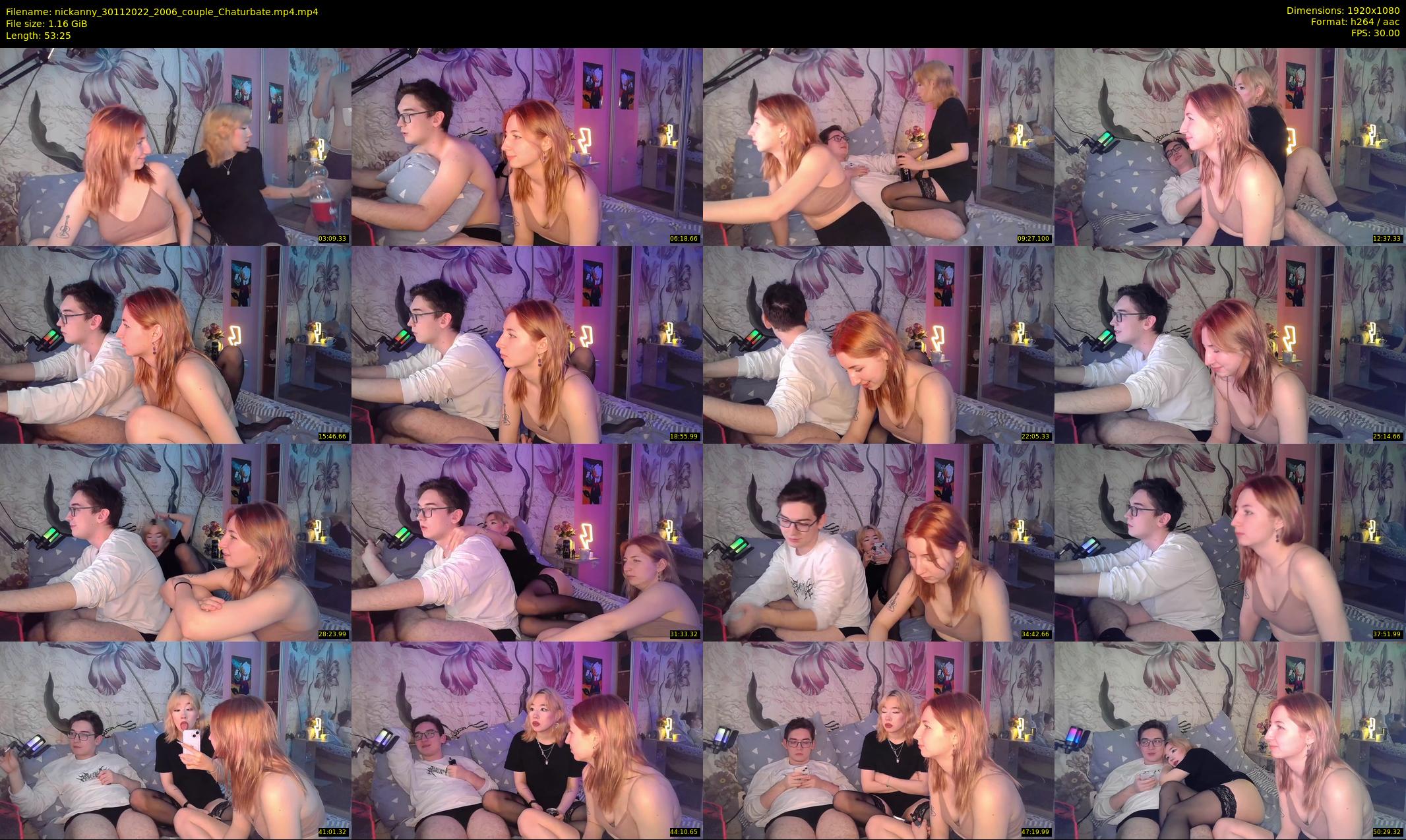 nickanny — 54 minute Chaturbate couple cam show recording, 1080p, Nov 30, 2022