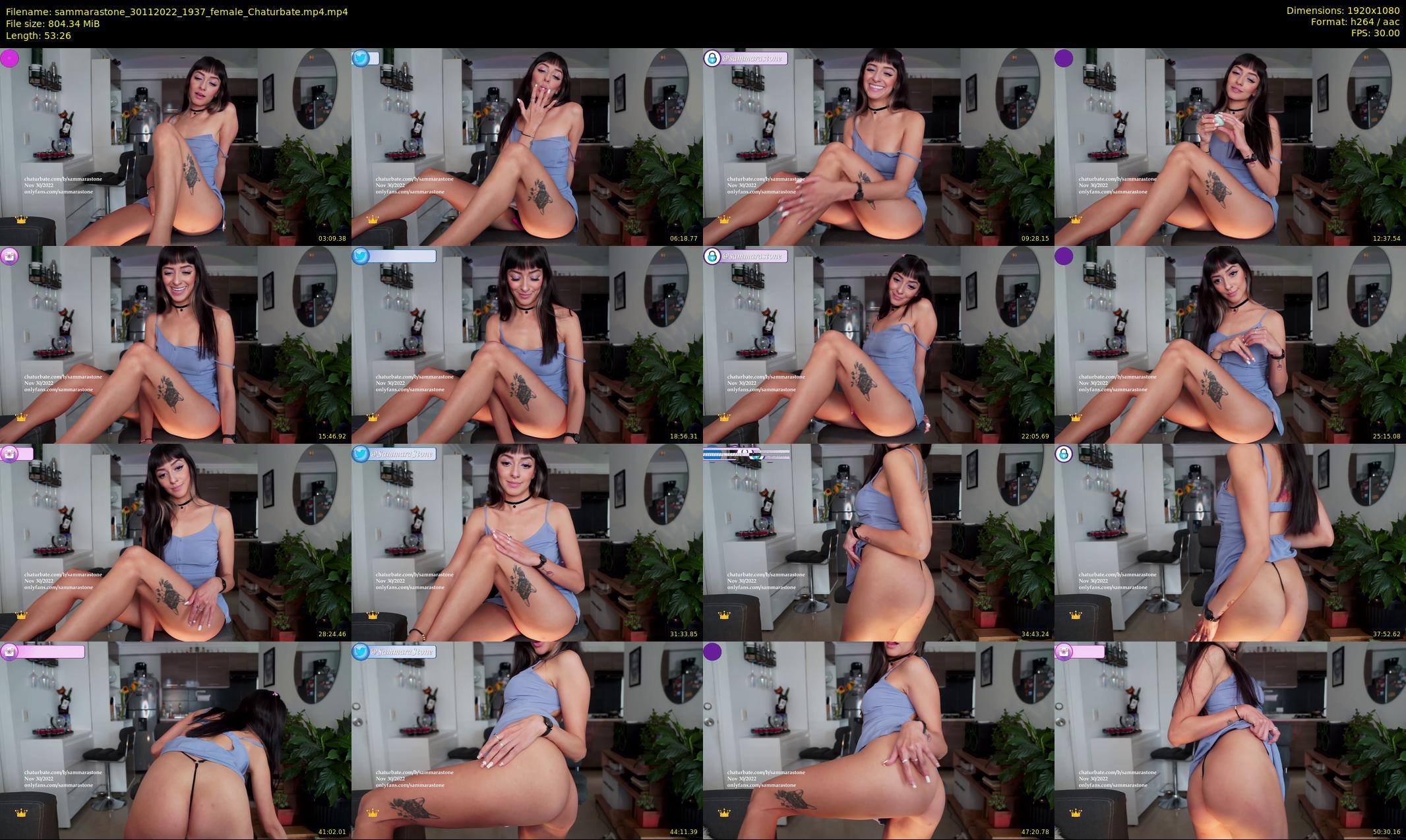 sammarastone — 54 minute Chaturbate female cam show recording, 1080p, Nov 30, 2022