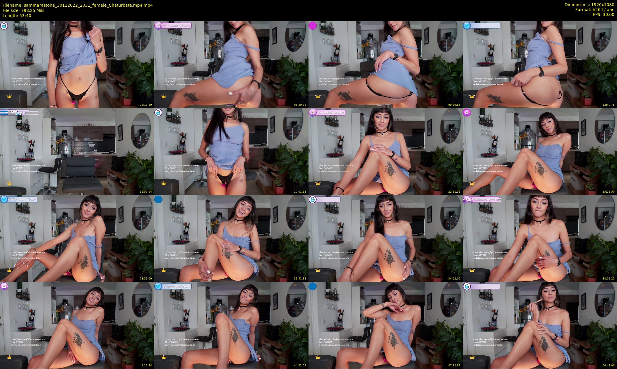 sammarastone — 54 minute Chaturbate female cam show recording, 1080p, Nov 30, 2022