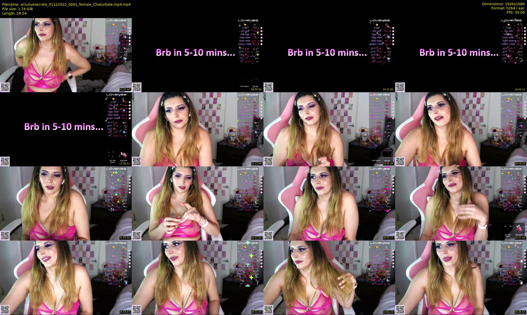 xclusivesecrets — 60 minute Chaturbate female cam show recording, 1080p, Dec 1, 2022