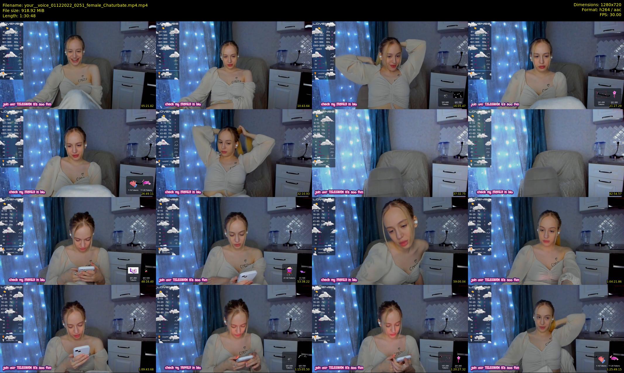 your__voice — 91 minute Chaturbate female cam show recording, 720p, Dec 1, 2022