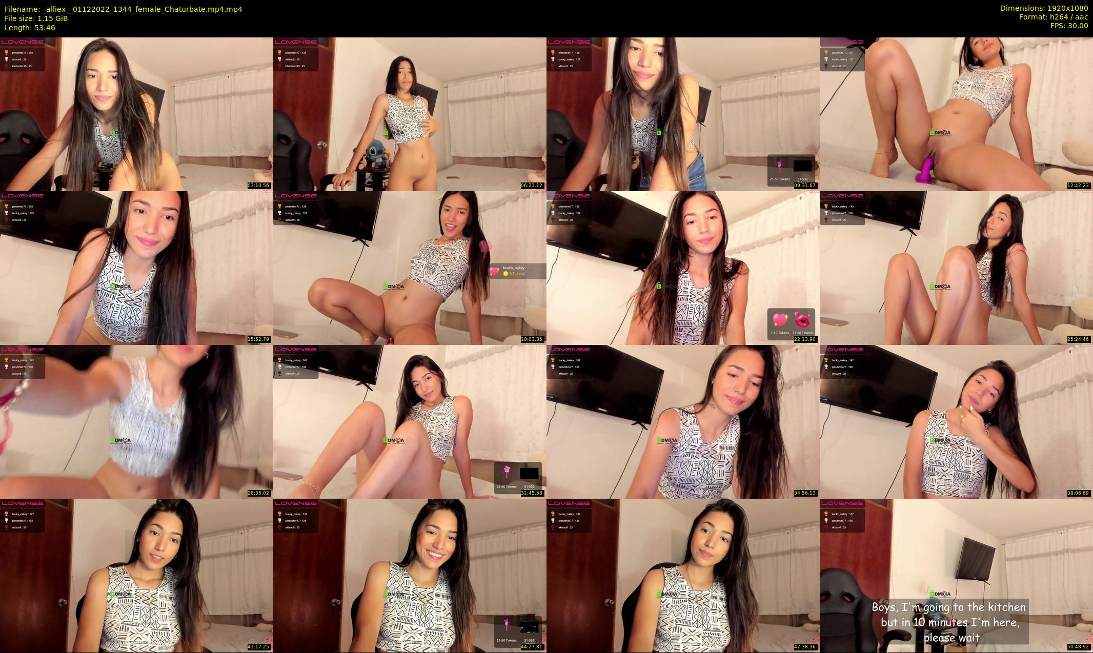 _alliex_ — 54 minute Chaturbate female cam show recording, 1080p, Dec 1, 2022