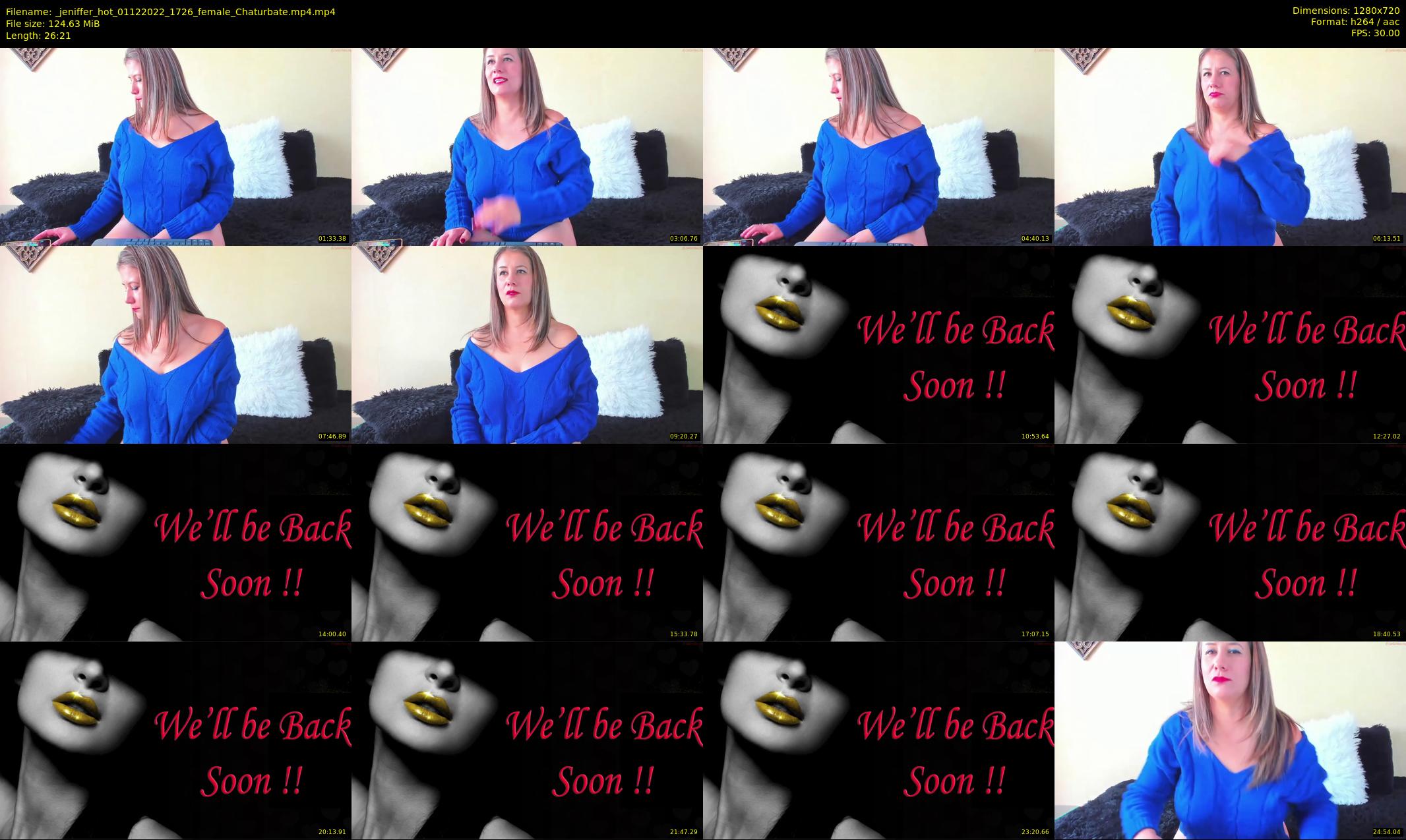 _jeniffer_hot — 27 minute Chaturbate female cam show recording, 720p, Dec 1, 2022