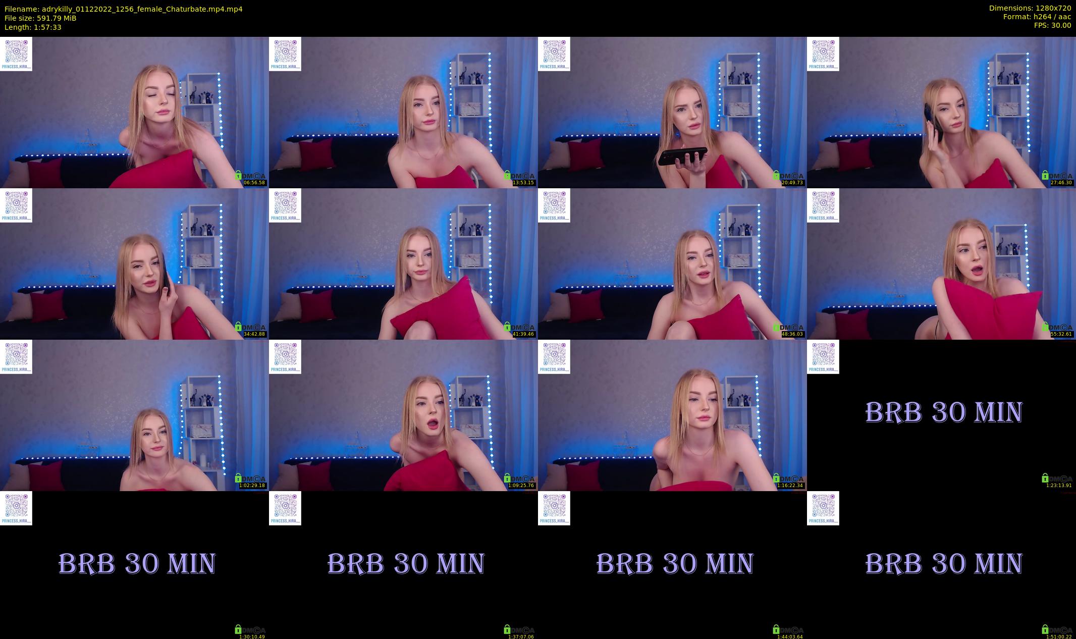 adrykilly — 118 minute Chaturbate female cam show recording, 720p, Dec 1, 2022