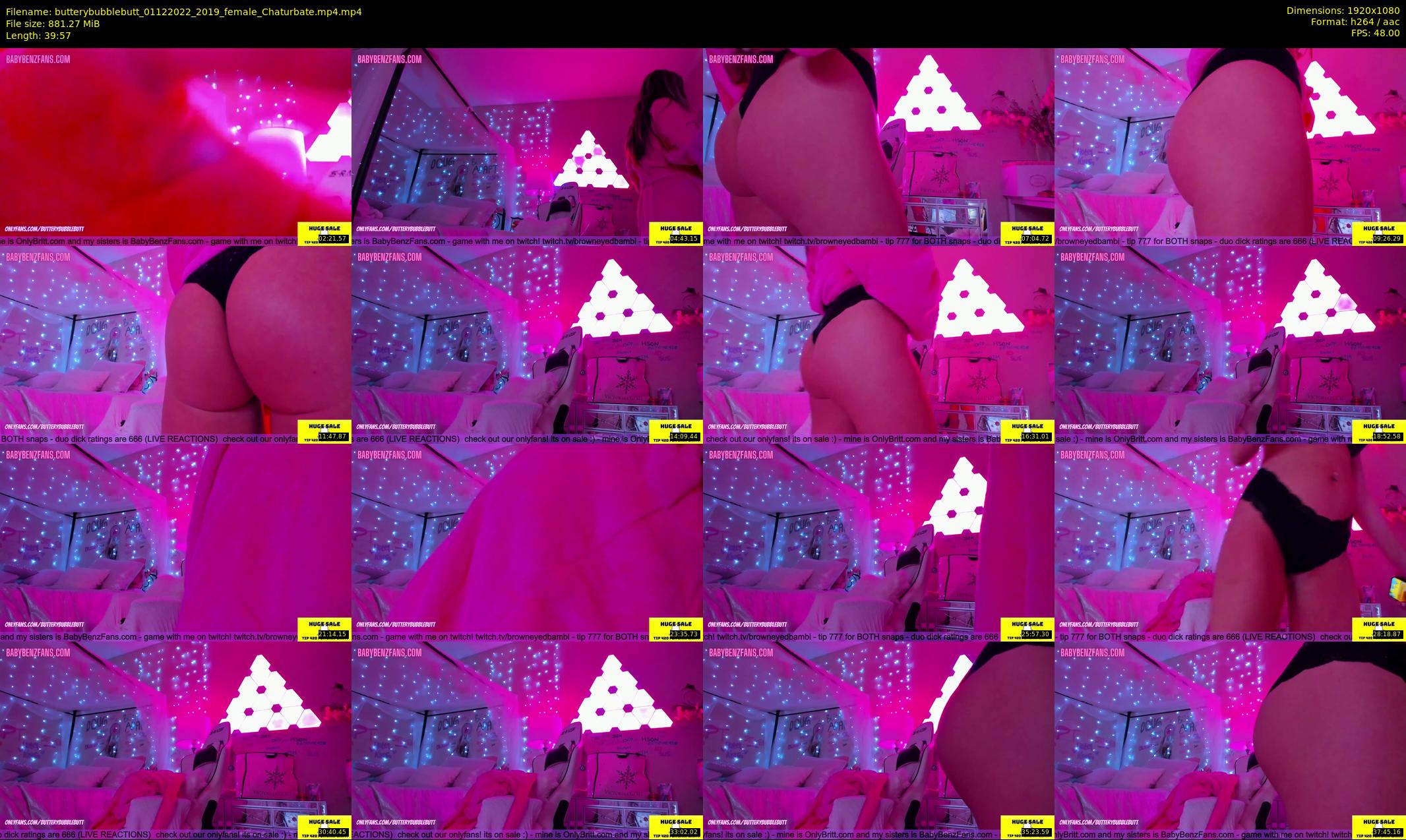 butterybubblebutt — 40 minute Chaturbate couple cam show recording, 1080p, Dec 1, 2022